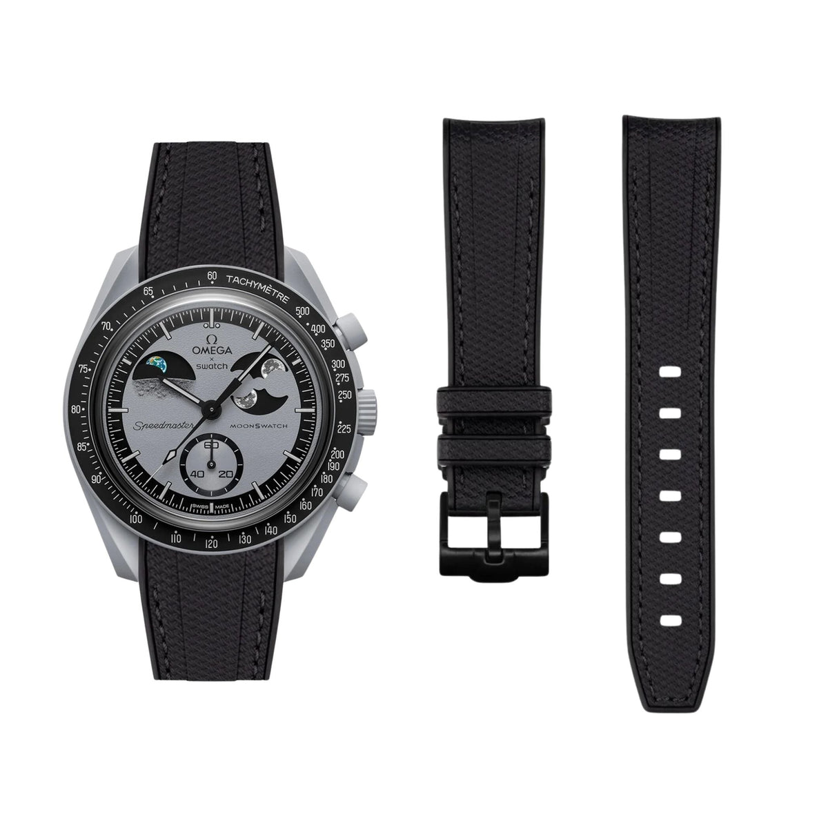 Strap for Mission to EarthPhase in Black w/Black - Helvetus 