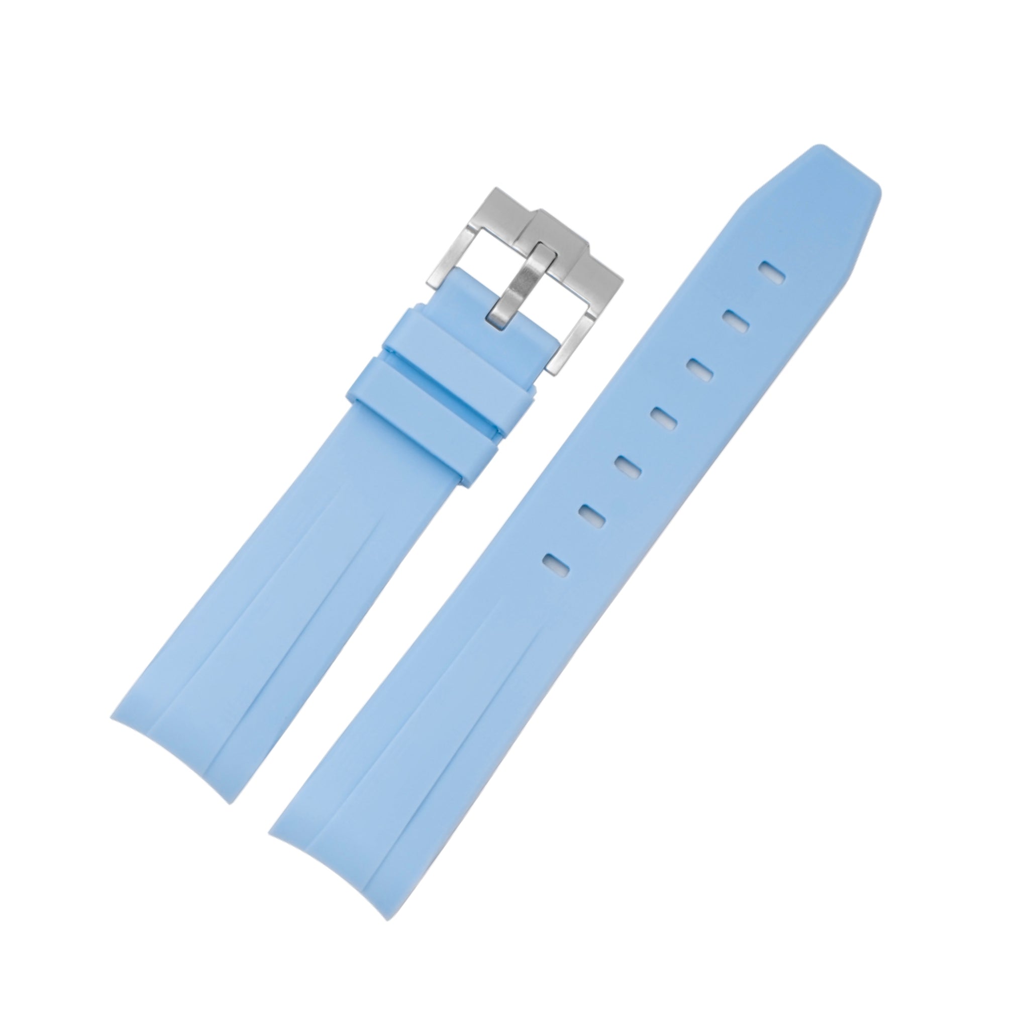 Rubber Strap - For Omega Seamaster 300 - Baby Blue - Helvetus