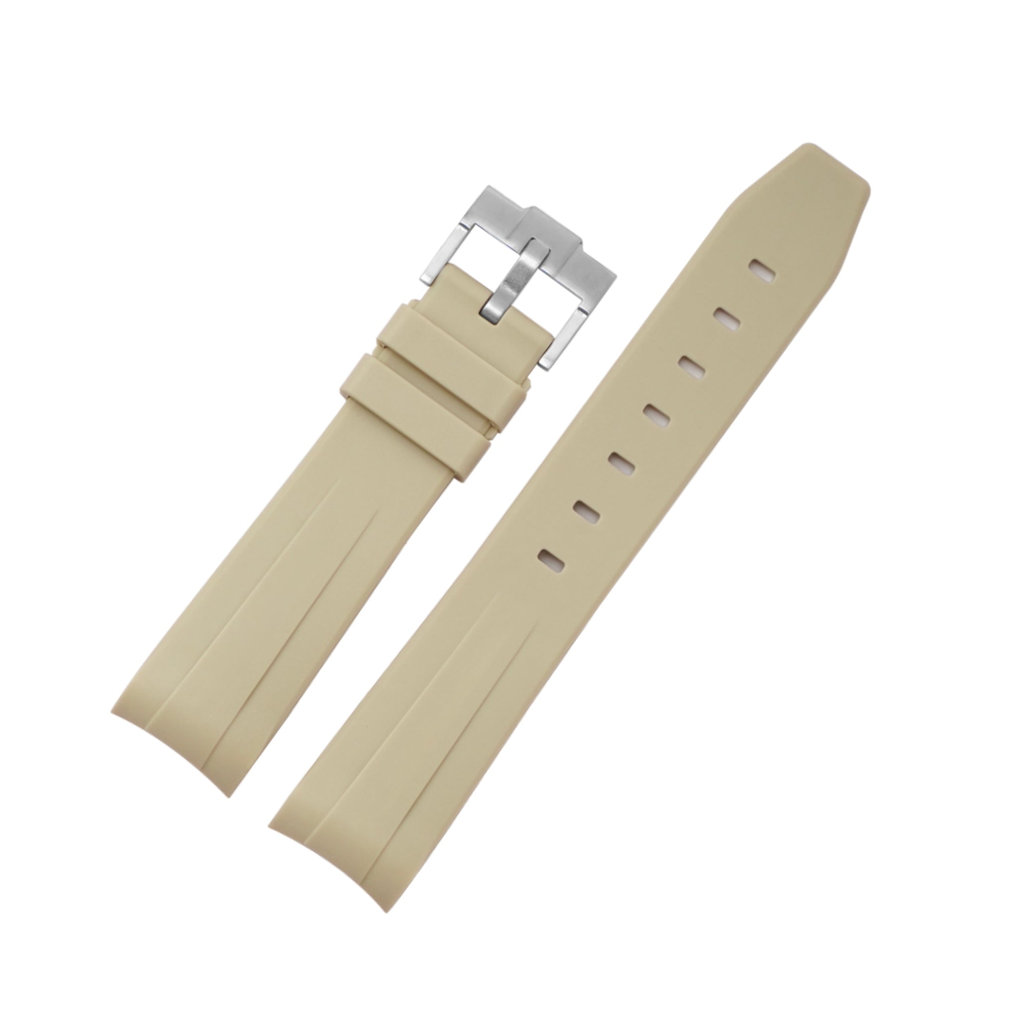 Rubber Strap - For Omega Seamaster 300 - Beige - Helvetus