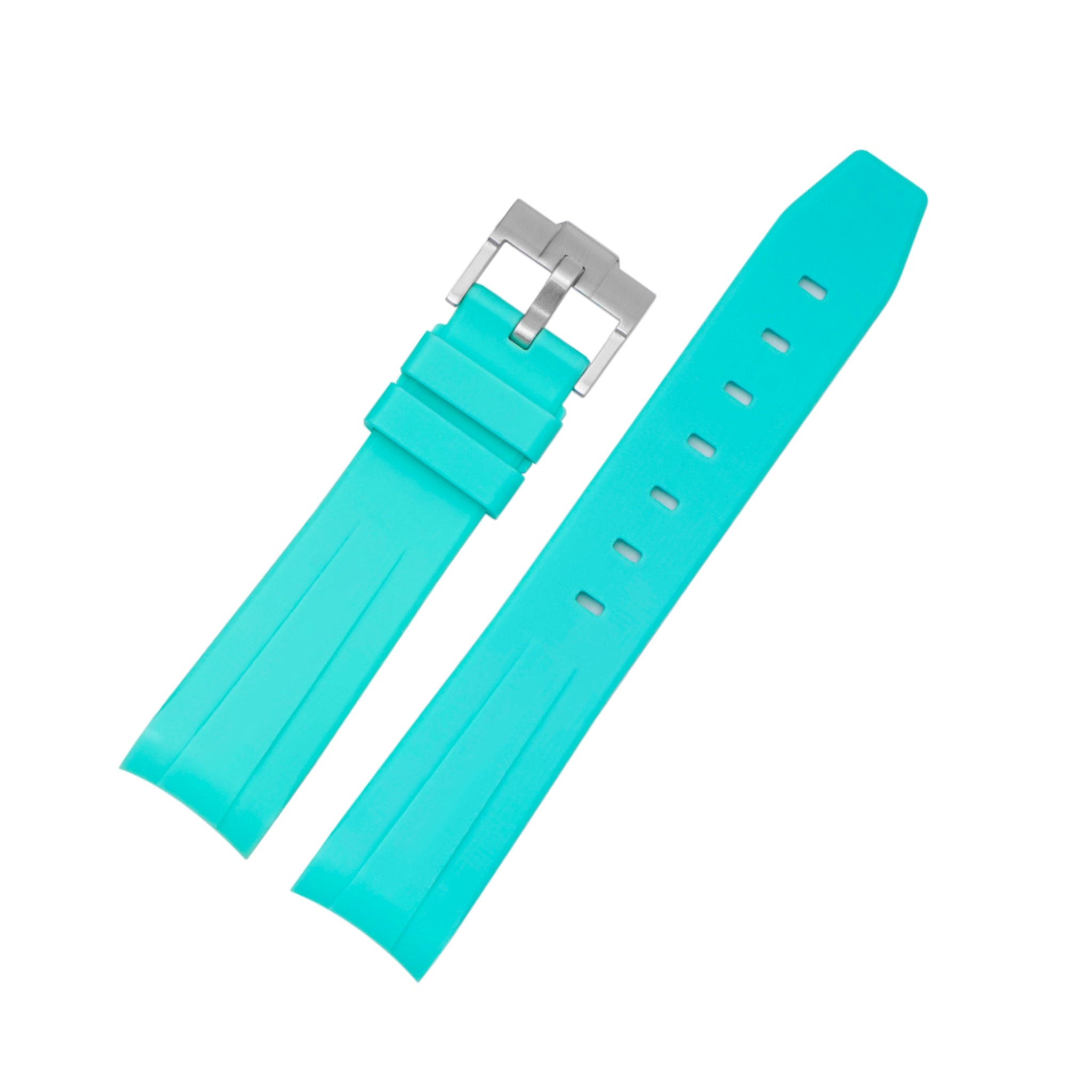 Rubber Strap - For Omega Seamaster 300 - Turquoise - Helvetus