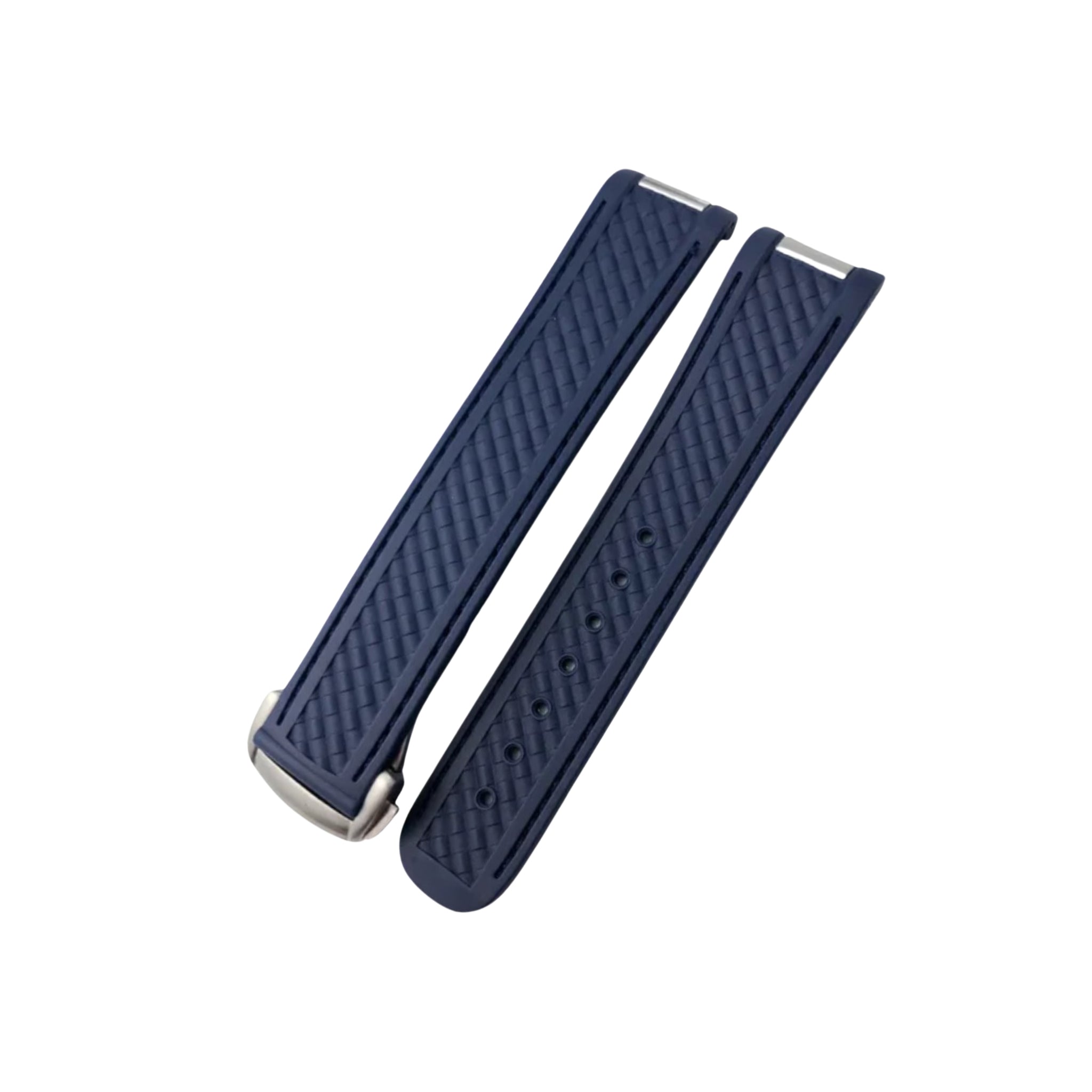 Rubber Strap - For Omega Seamaster Aqua Terra 300 / 150m - Full Blue - Helvetus