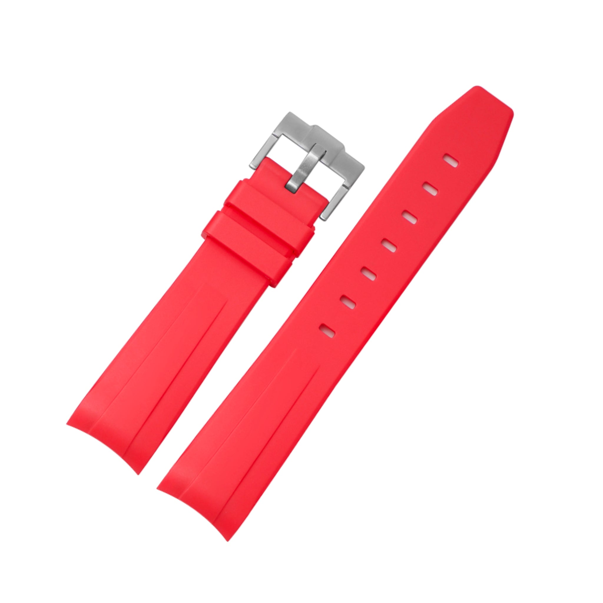 Rubber Strap - For Omega Speedmaster - Red - Helvetus