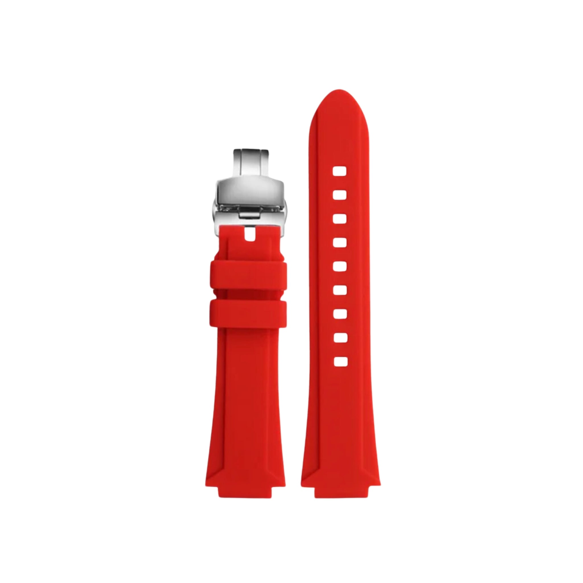 Rubber Strap - For Oris Aquis - Red - Helvetus