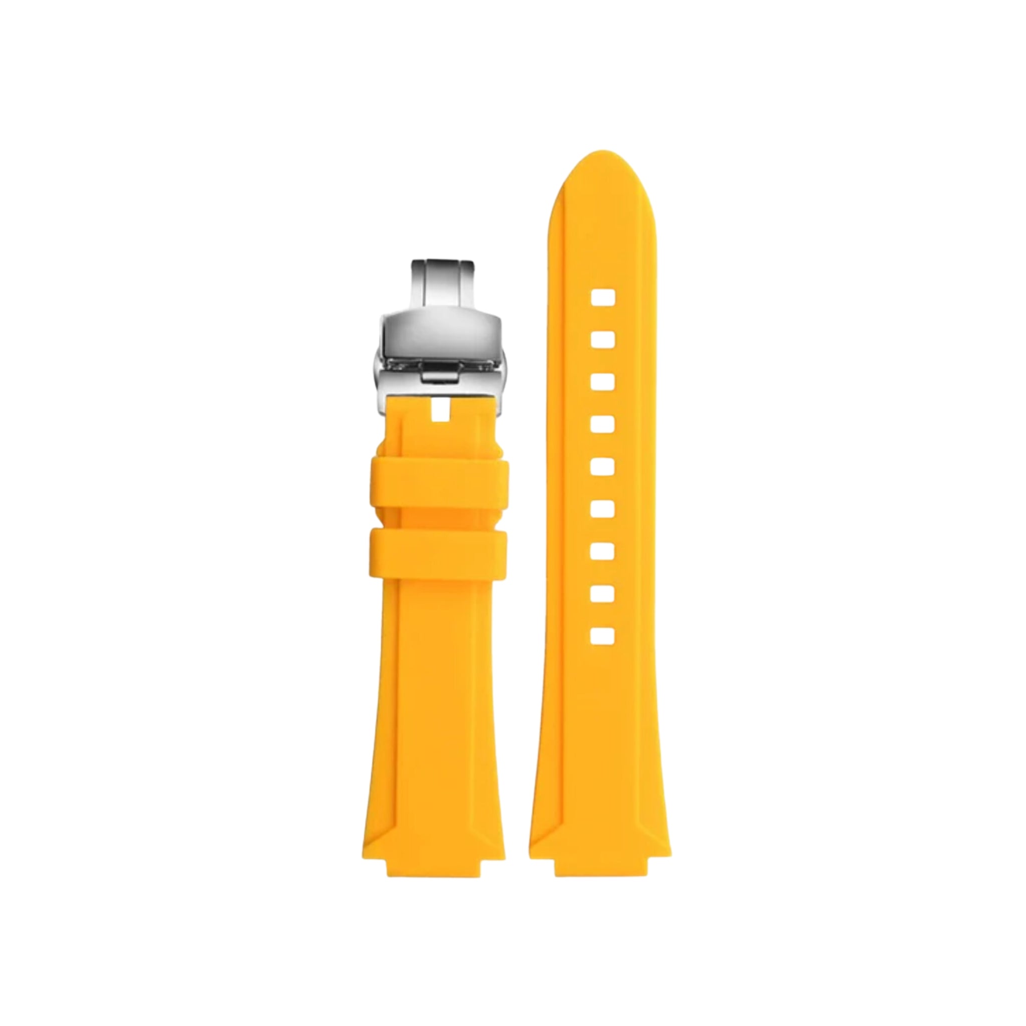 Rubber Strap - For Oris Aquis - Yellow - Helvetus