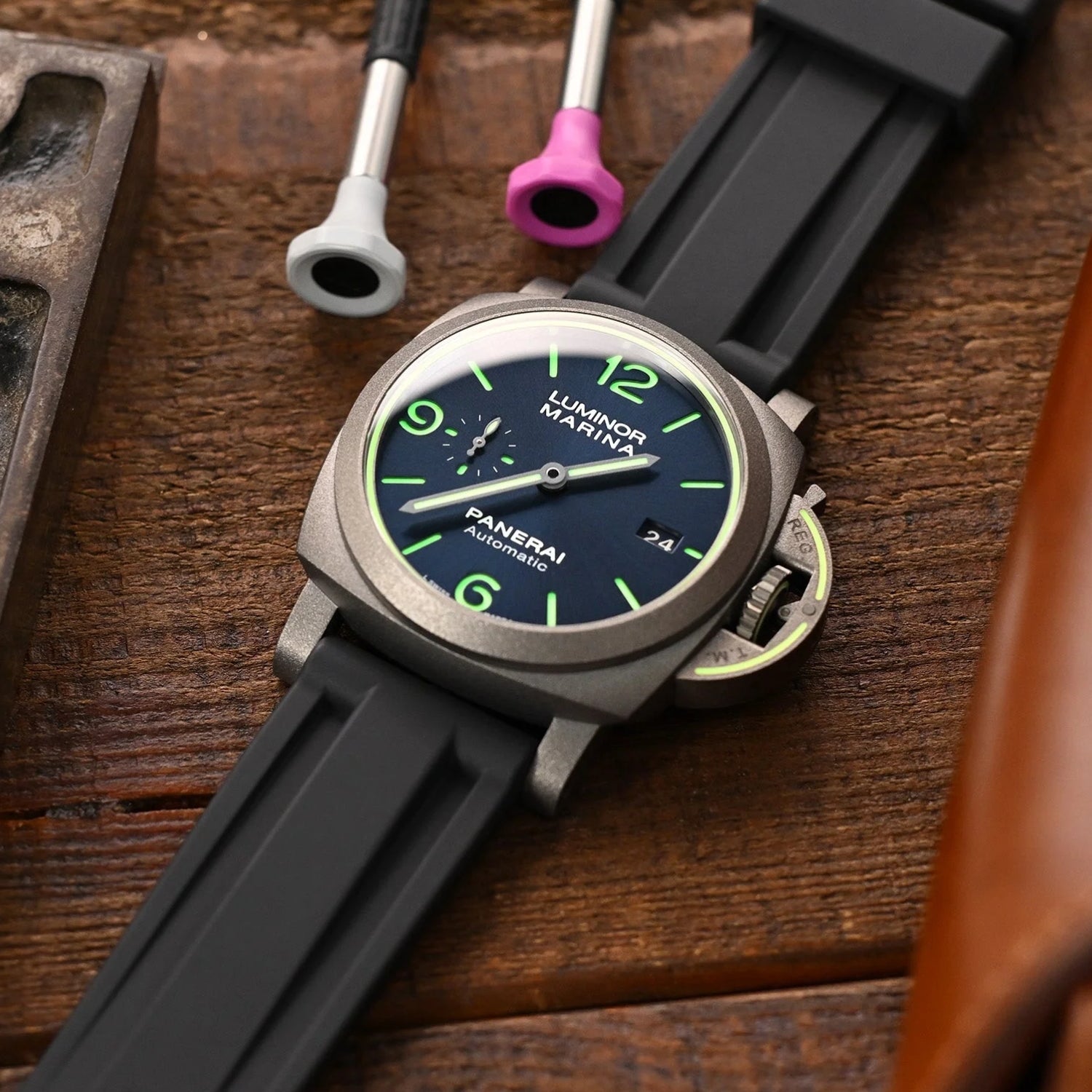 Panerai Rubber Strap in Black | Helvetus Switzerland Straps