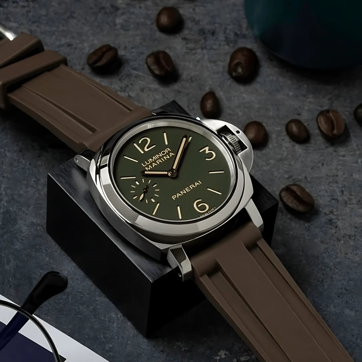 Panerai Rubber Strap in Brown | Helvetus Switzerland Straps