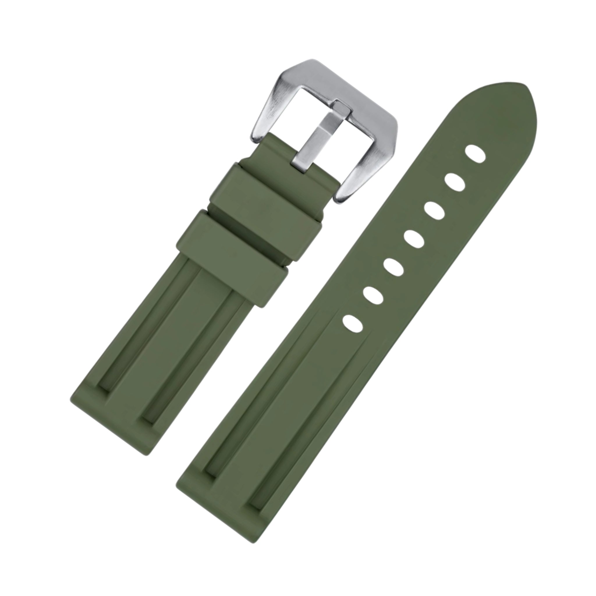 Rubber Strap - For Panerai - Military Green - Helvetus