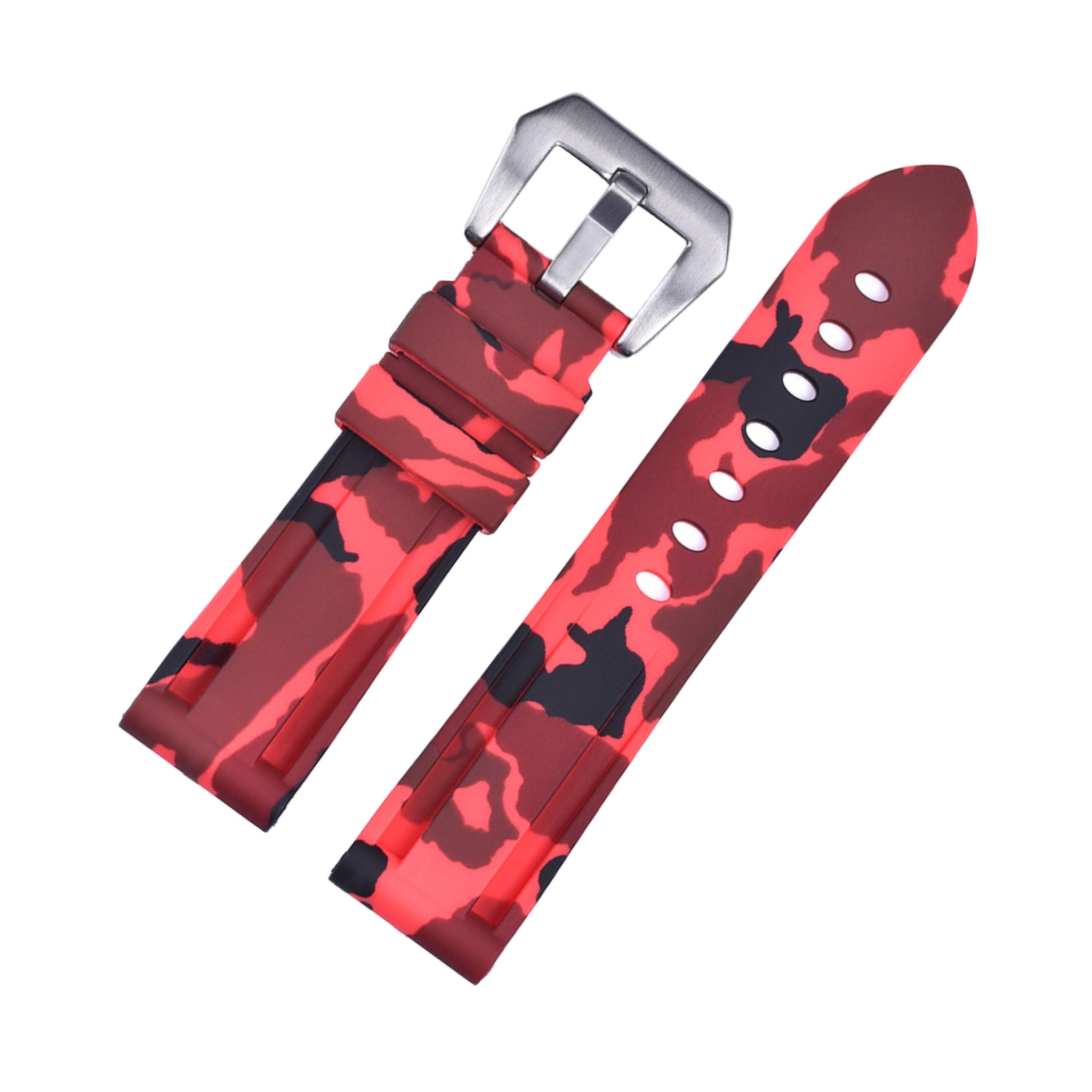 Rubber Strap - For Panerai - Red Camo - Helvetus