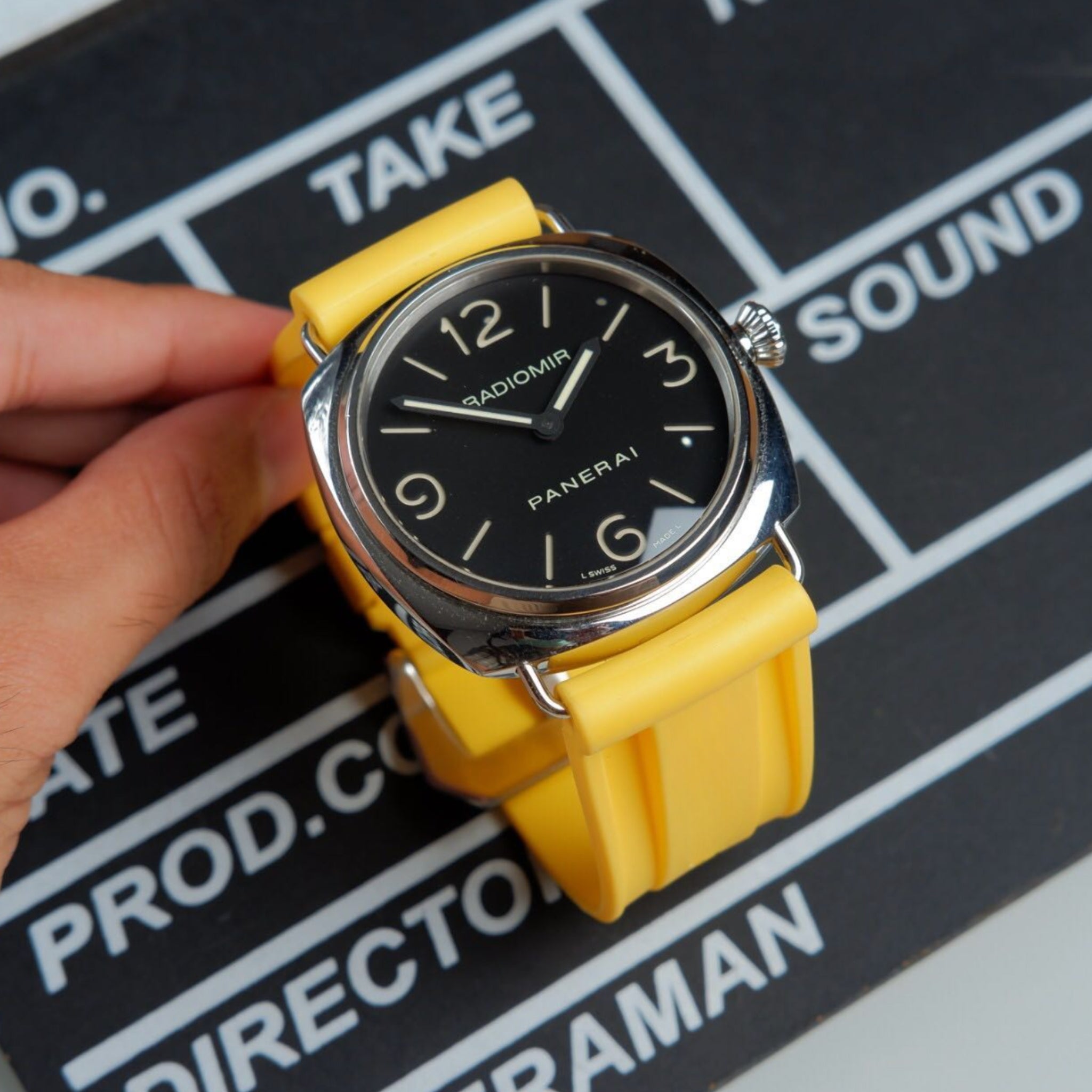 Rubber Strap - For Panerai - Yellow - Helvetus