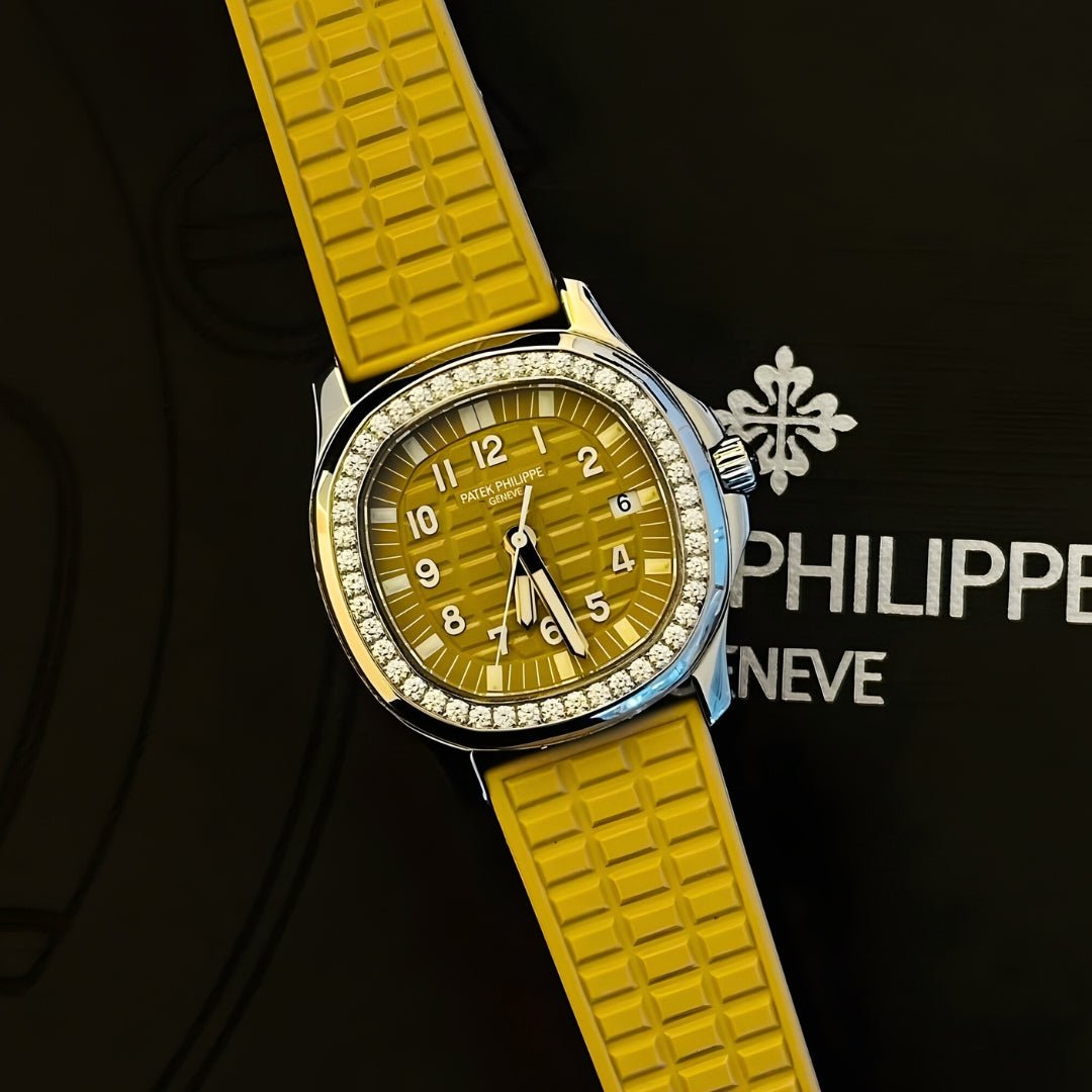 Rubber Strap - For Patek Philippe Aquanaut 5067A - 001, 5065, 5066, 5064, 5068R & More - Yellow - Helvetus