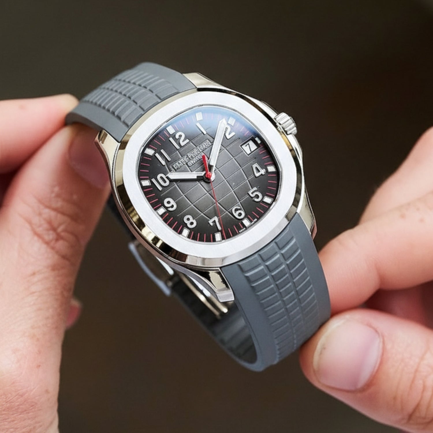 Gray Strap for Patek Philippe Aquanaut - Helvetus® Switzerland