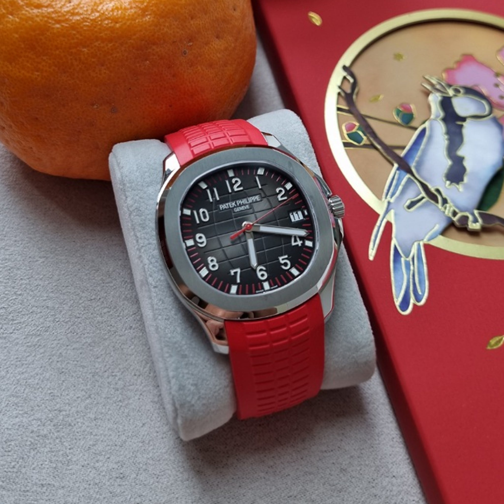 Rubber Strap For Patek Philippe Aquanaut Red