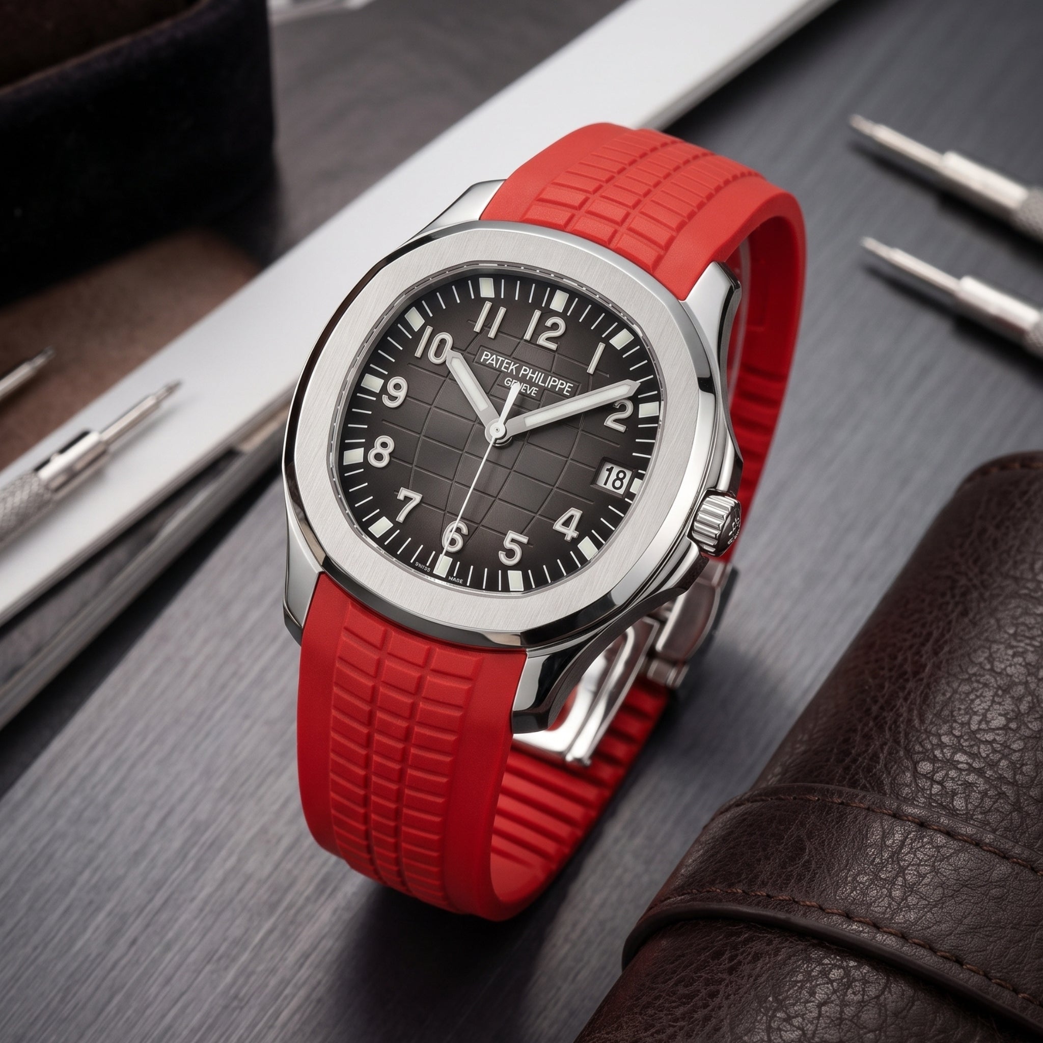 Red Strap for Patek Philippe Aquanaut - Helvetus®