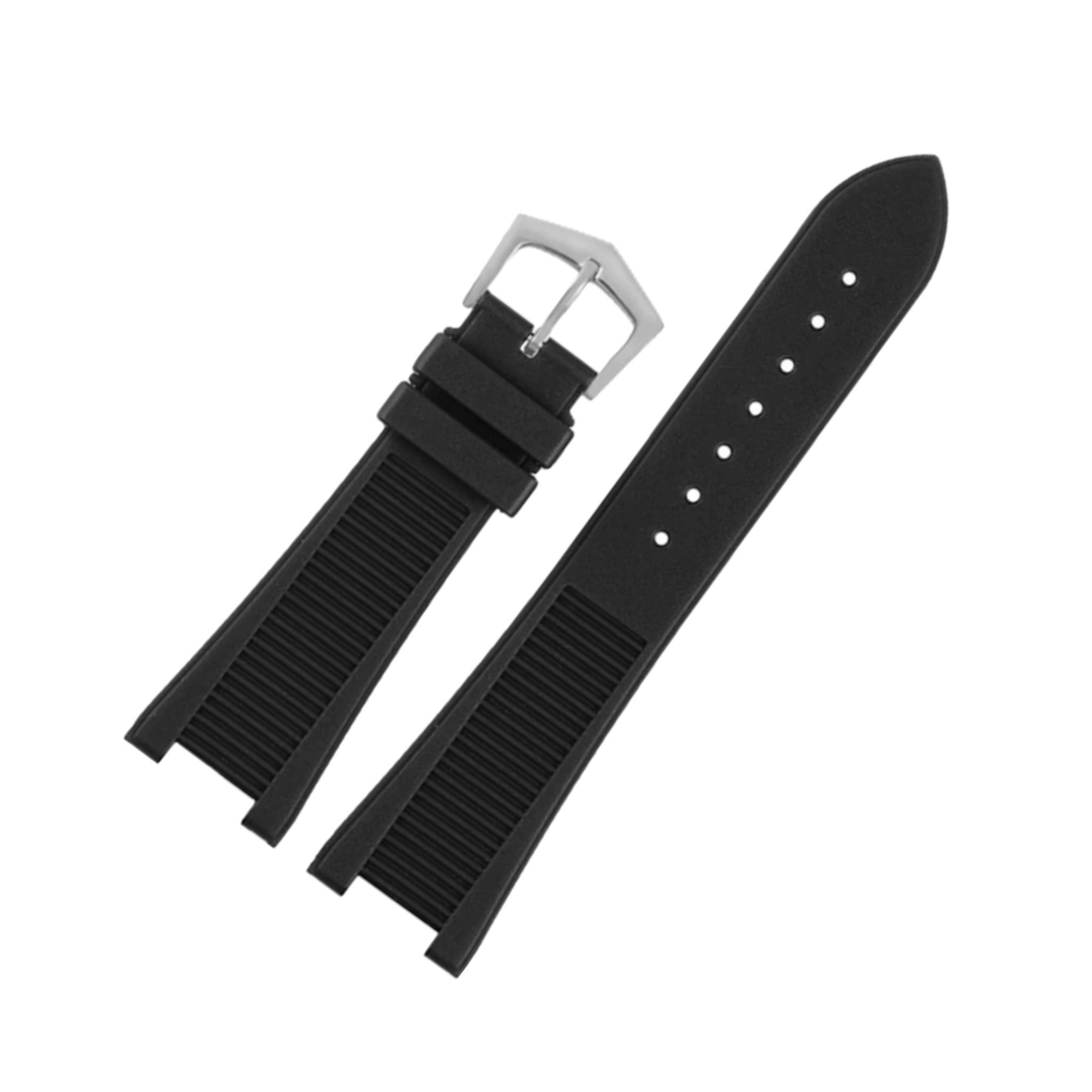 Patek Philippe Nautilus Rubber Strap in Black Helvetus