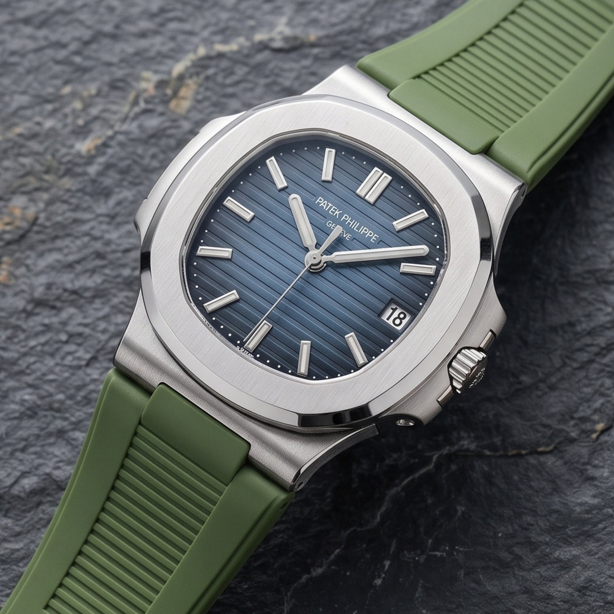 Green PP Nautilus Rubber Strap - Helvetus® Straps