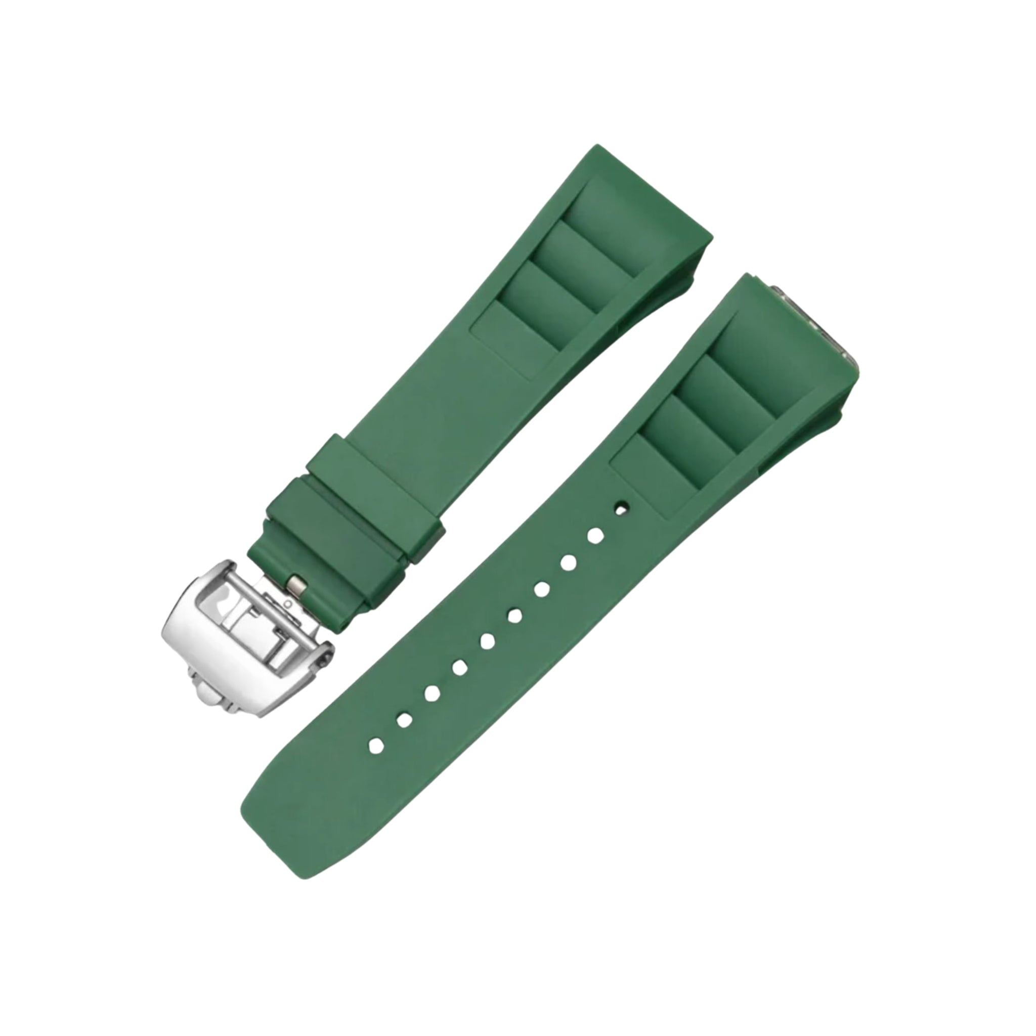 Strap for Richard Mille in Green Rubber Helvetus® Switzerland
