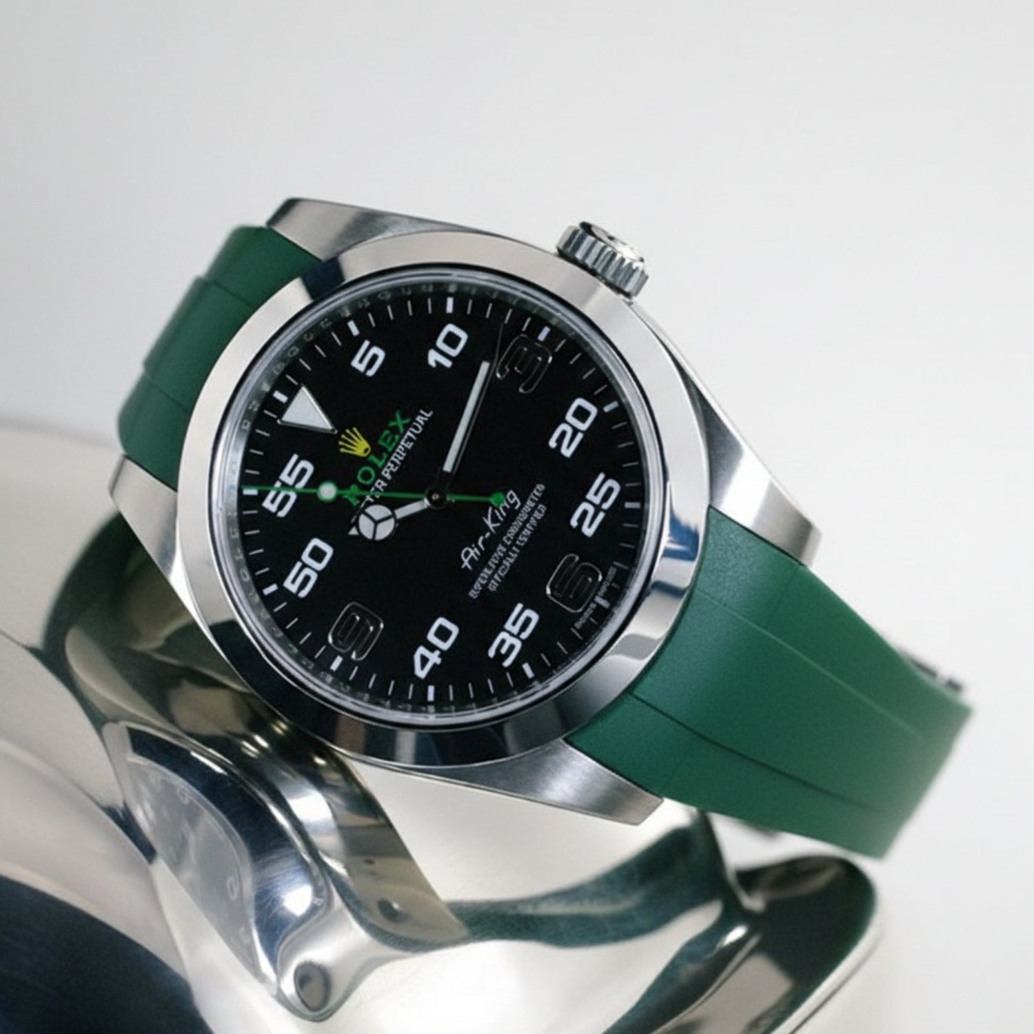 Rubber Strap - For Rolex Air - King 126900/116900 - Green - Helvetus