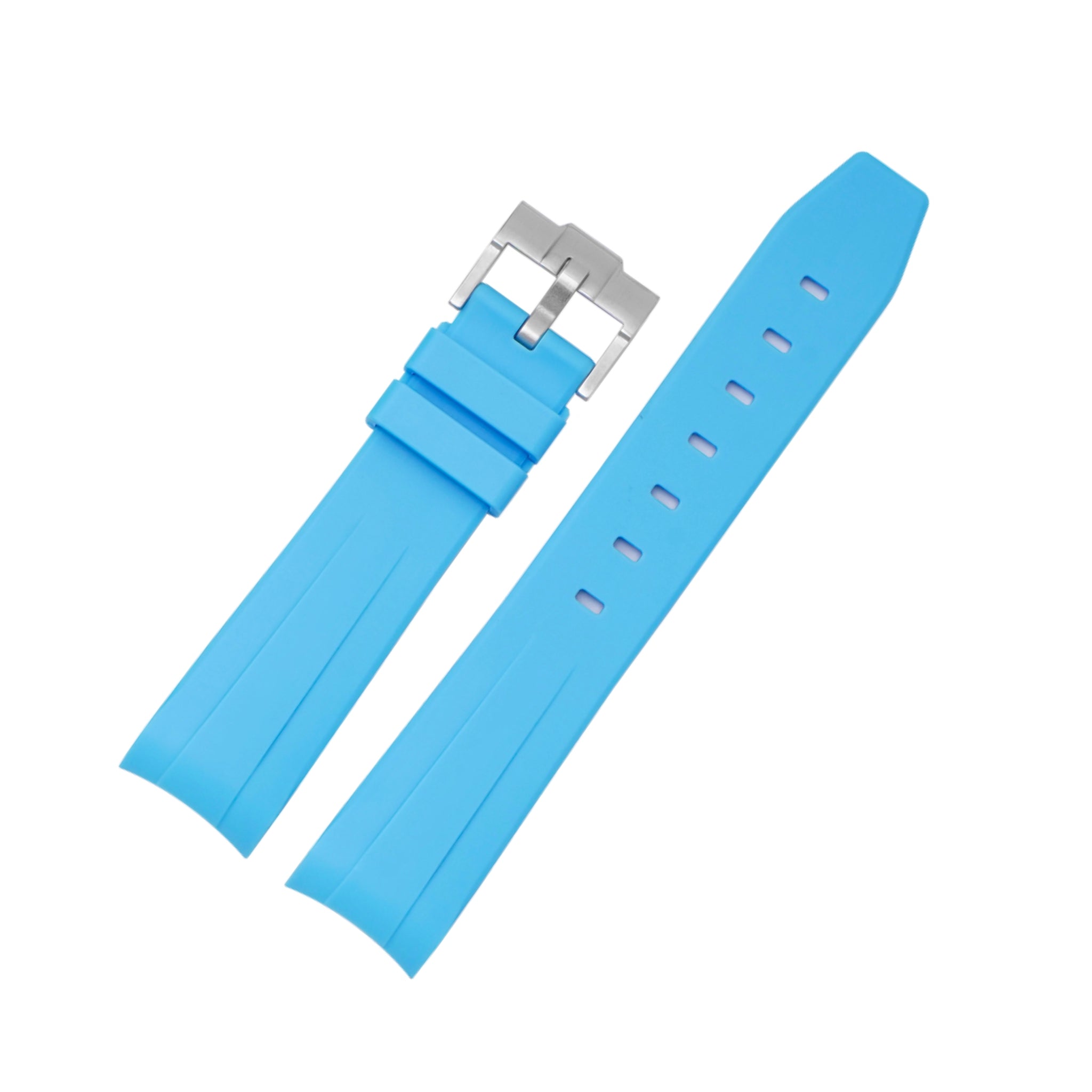 Rubber Strap - For Rolex Day - Date II 41mm - Light Blue - Helvetus