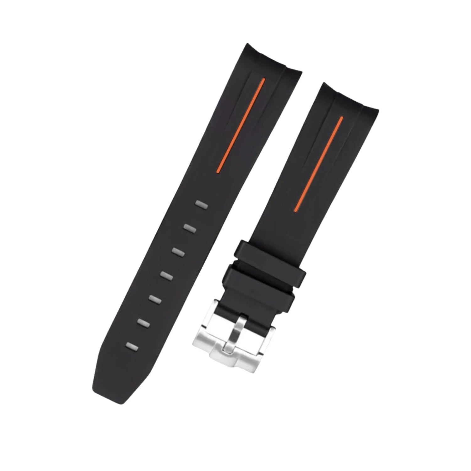 Rolex GMT-Master II Rubber Strap in Black/Orange - Helvetus