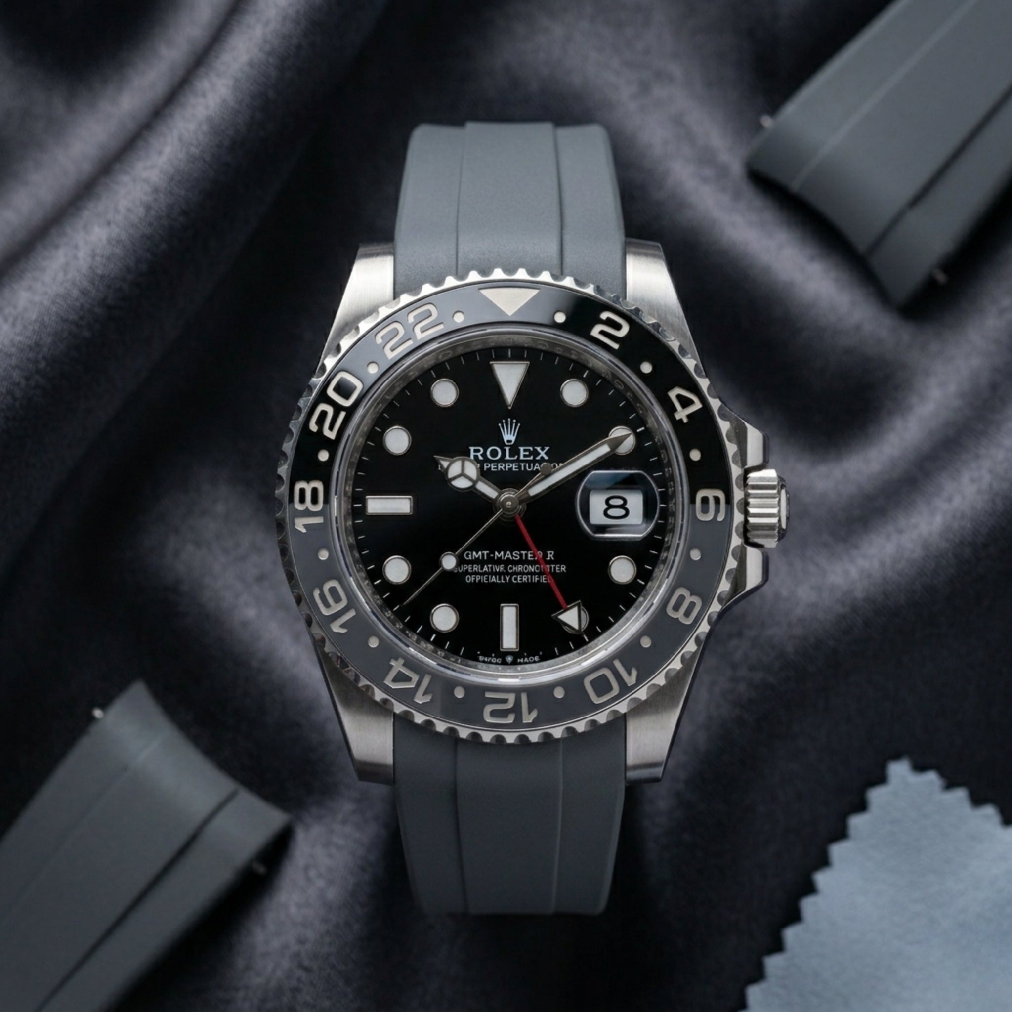Rubber Strap - For Rolex GMT - Master II - Grey - Helvetus