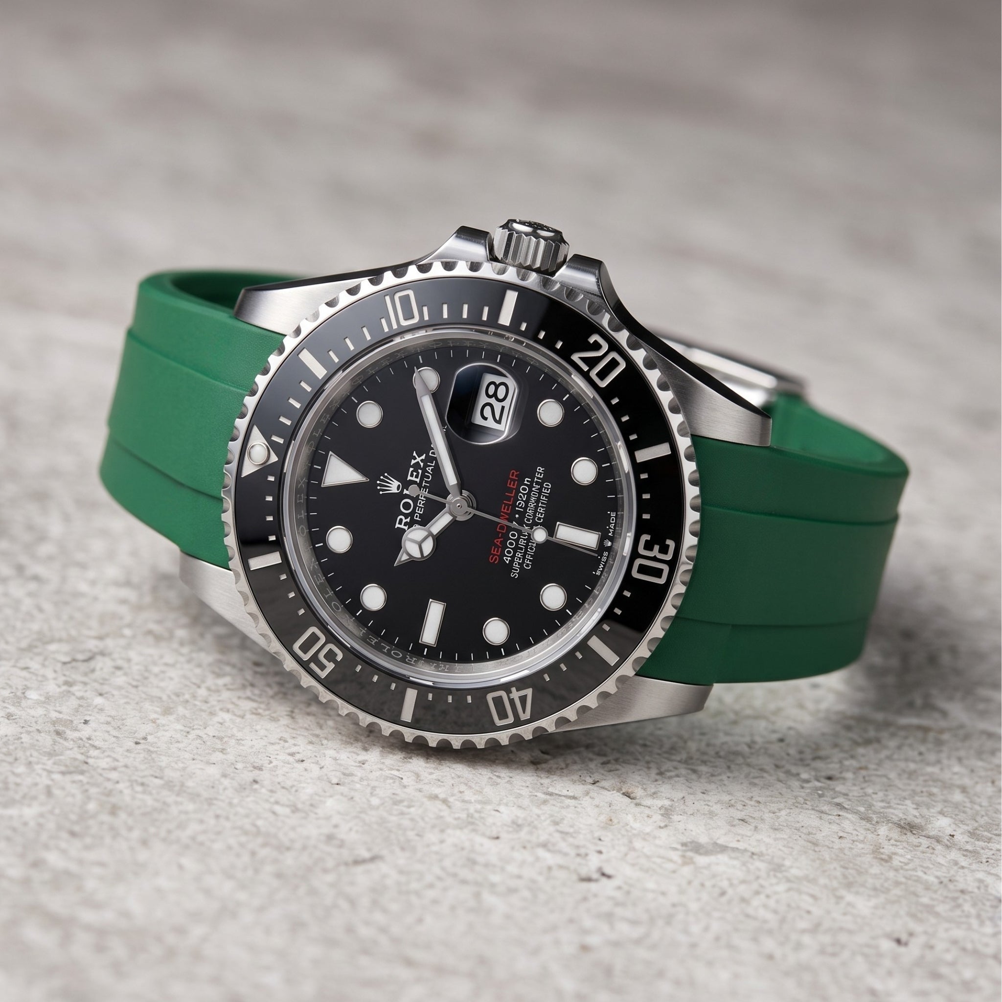 Rubber Strap for Sea-Dweller in Green - Helvetus®