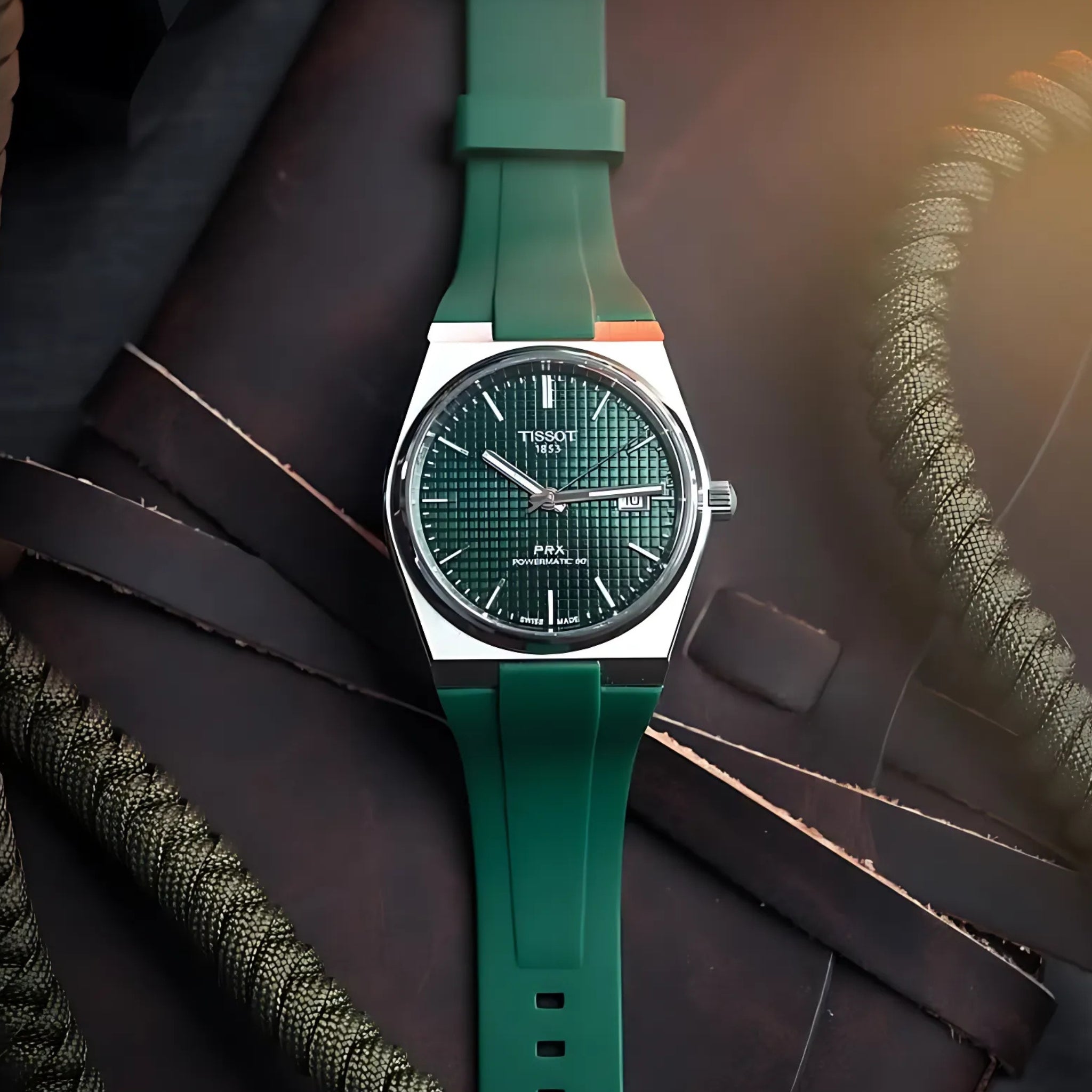 Rubber Strap - For Tissot PRX - Green - Helvetus