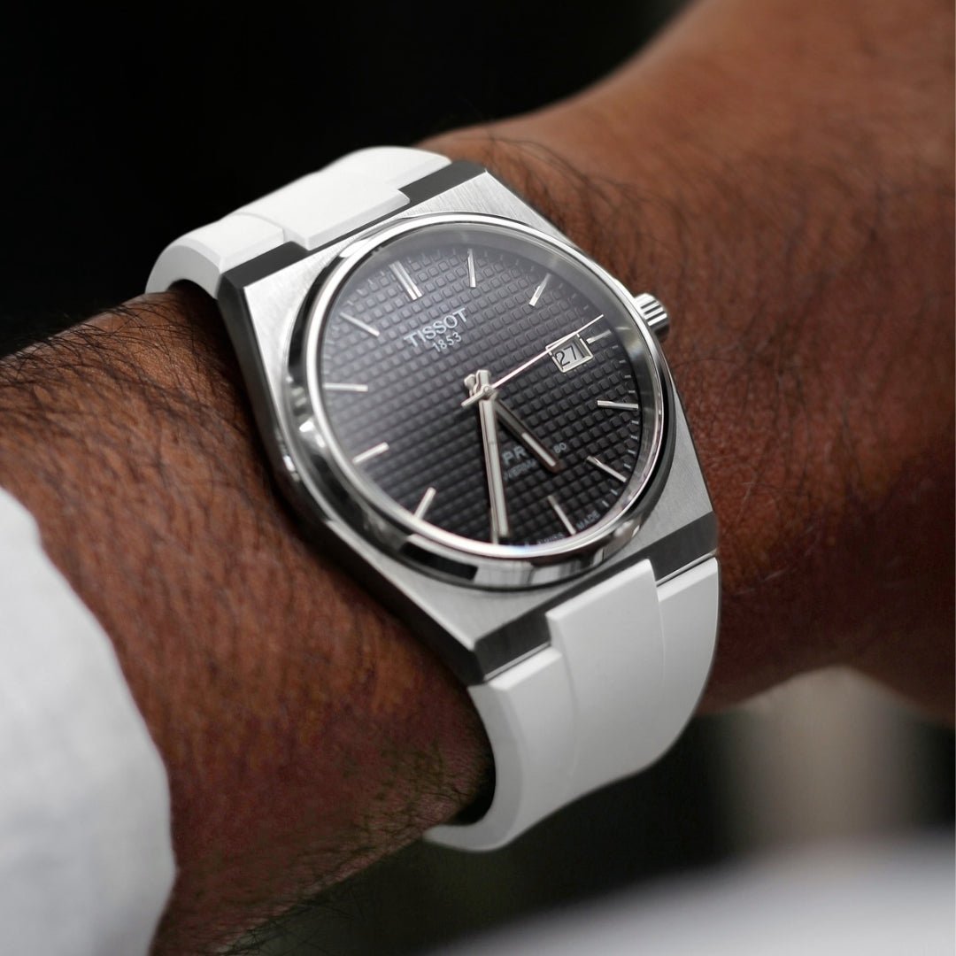 Rubber Strap - For Tissot PRX - White - Helvetus