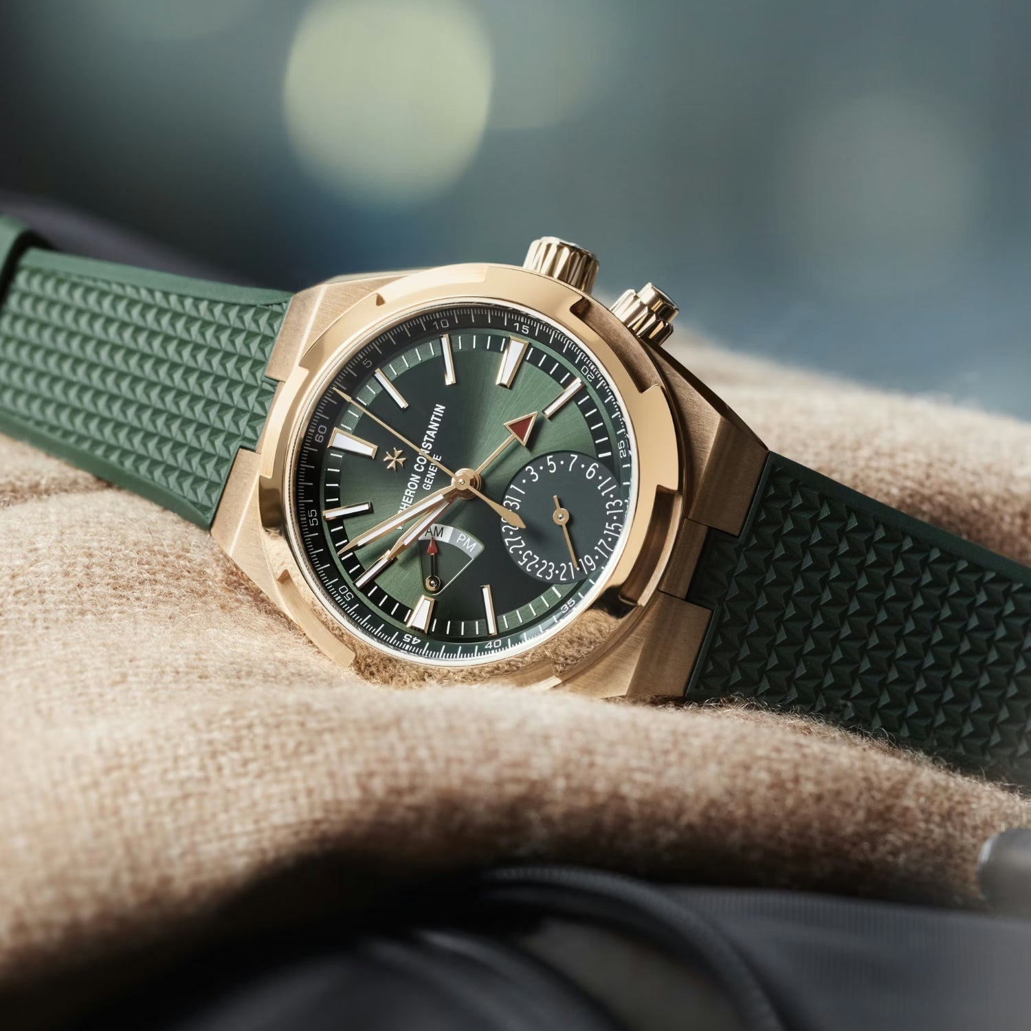 Green Vacheron Overseas Rubber Strap - Helvetus® Switzerland