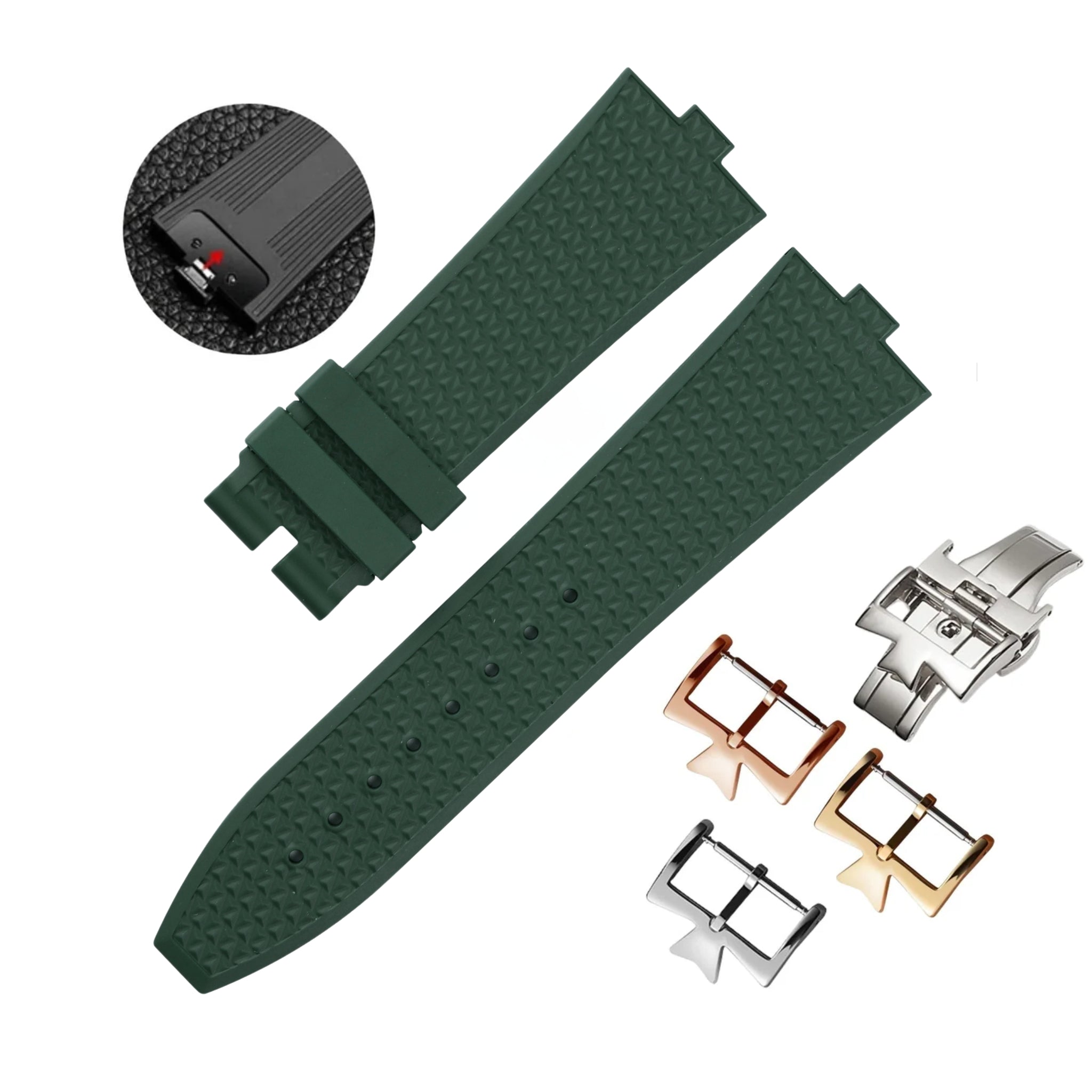 Rubber Strap - For Vacheron Constantin Overseas - Green - Helvetus
