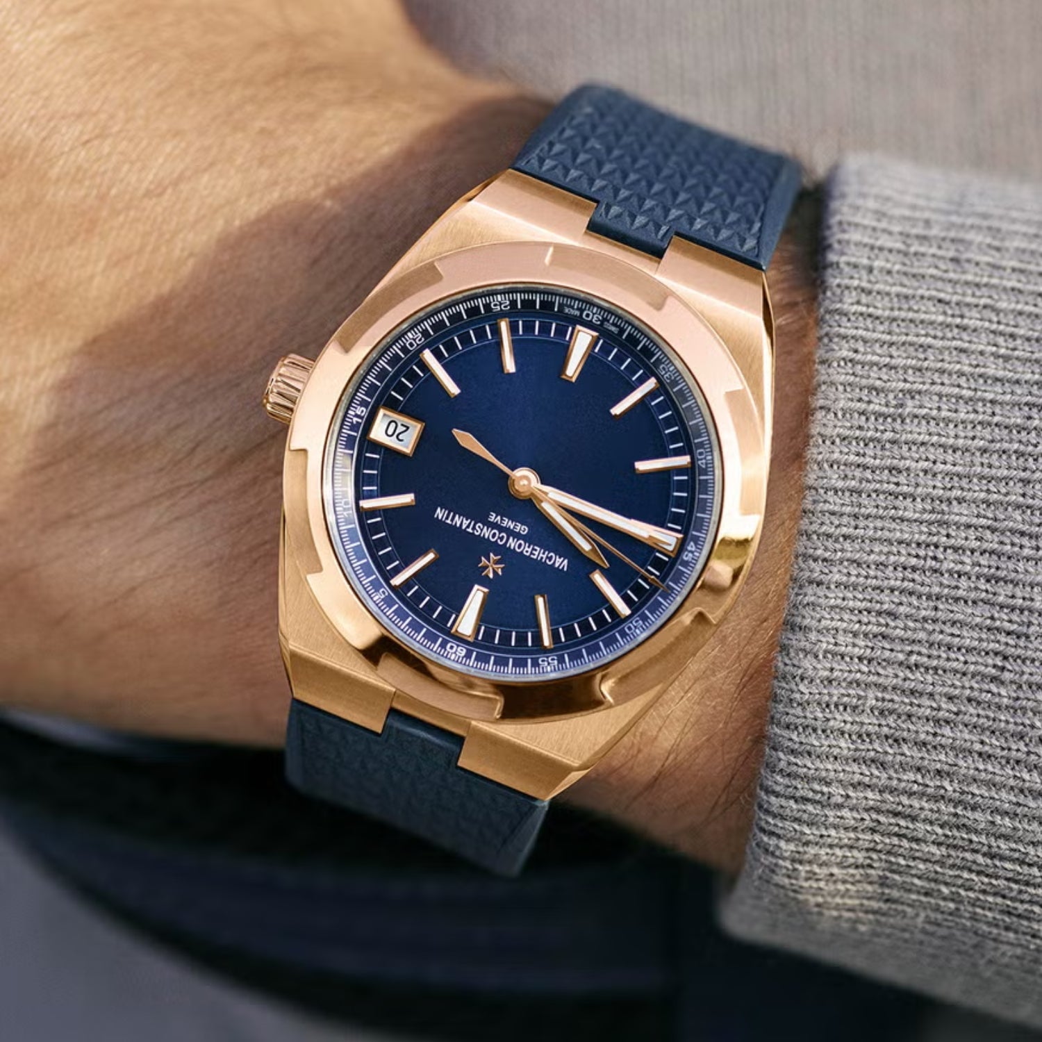Vacheron Constantin Overseas Strap in Navy Blue - Helvetus