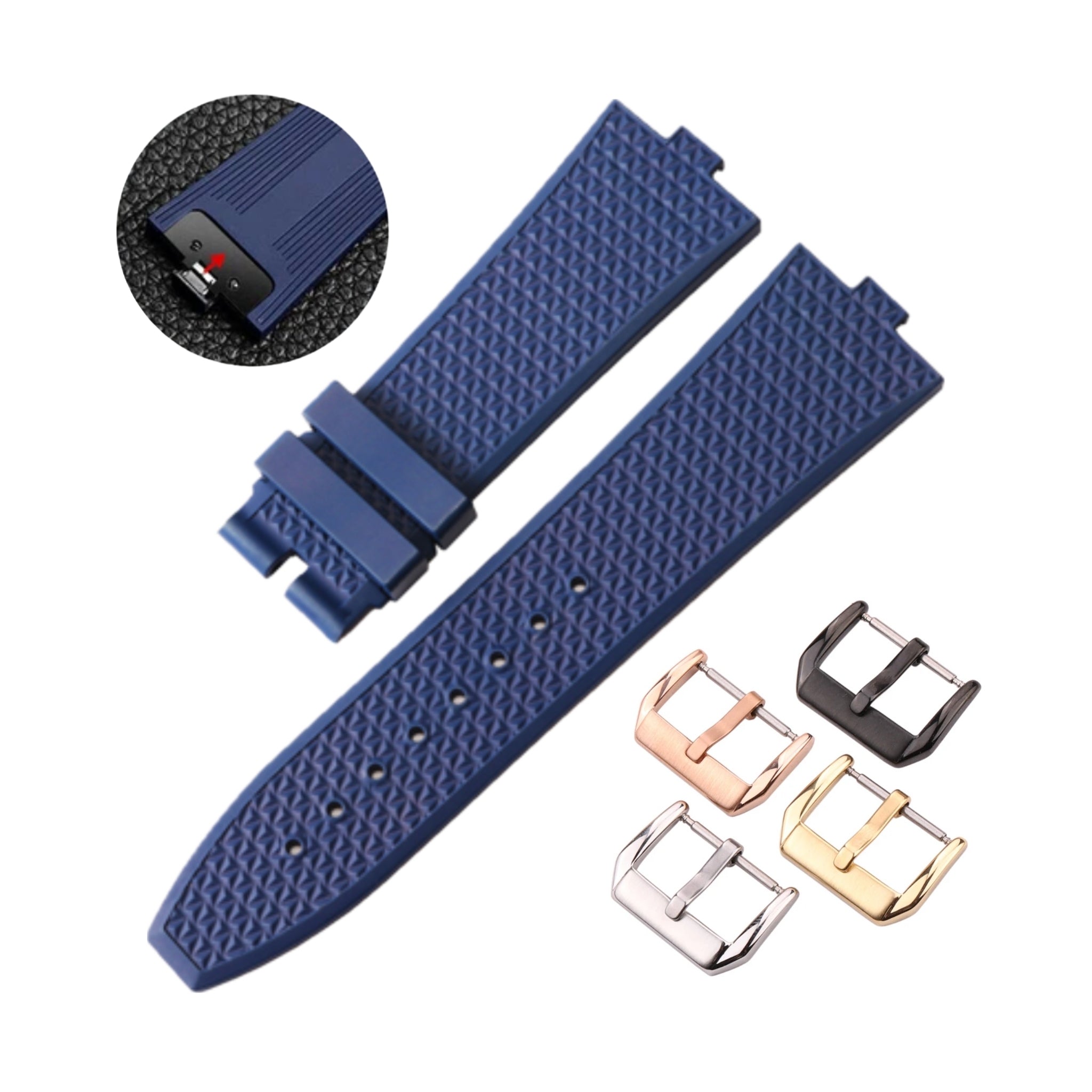 Rubber Strap - For Vacheron Constantin Overseas - Navy Blue - Helvetus