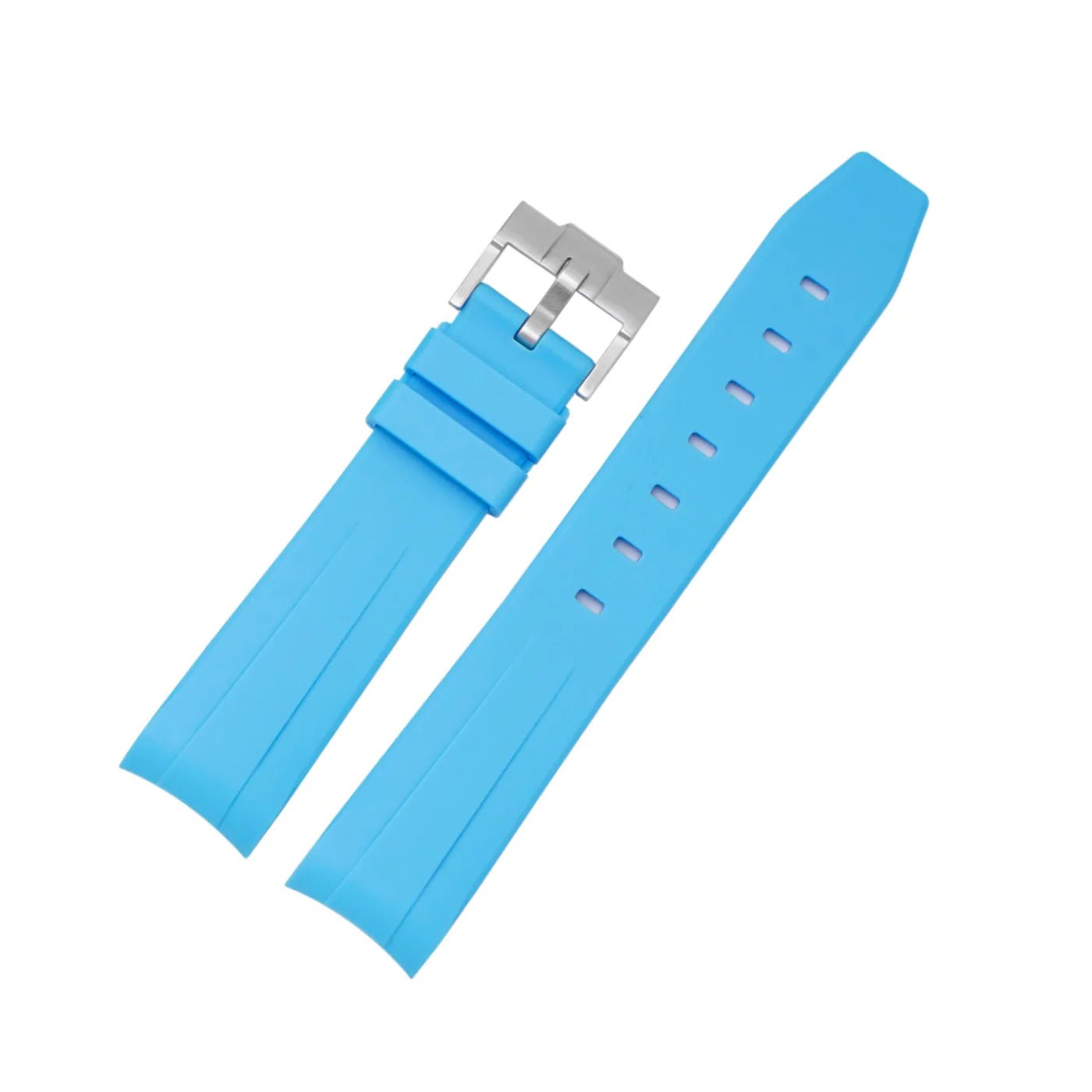 Rubber Strap - For Zenith Chronomaster Sport - Light Blue - Helvetus