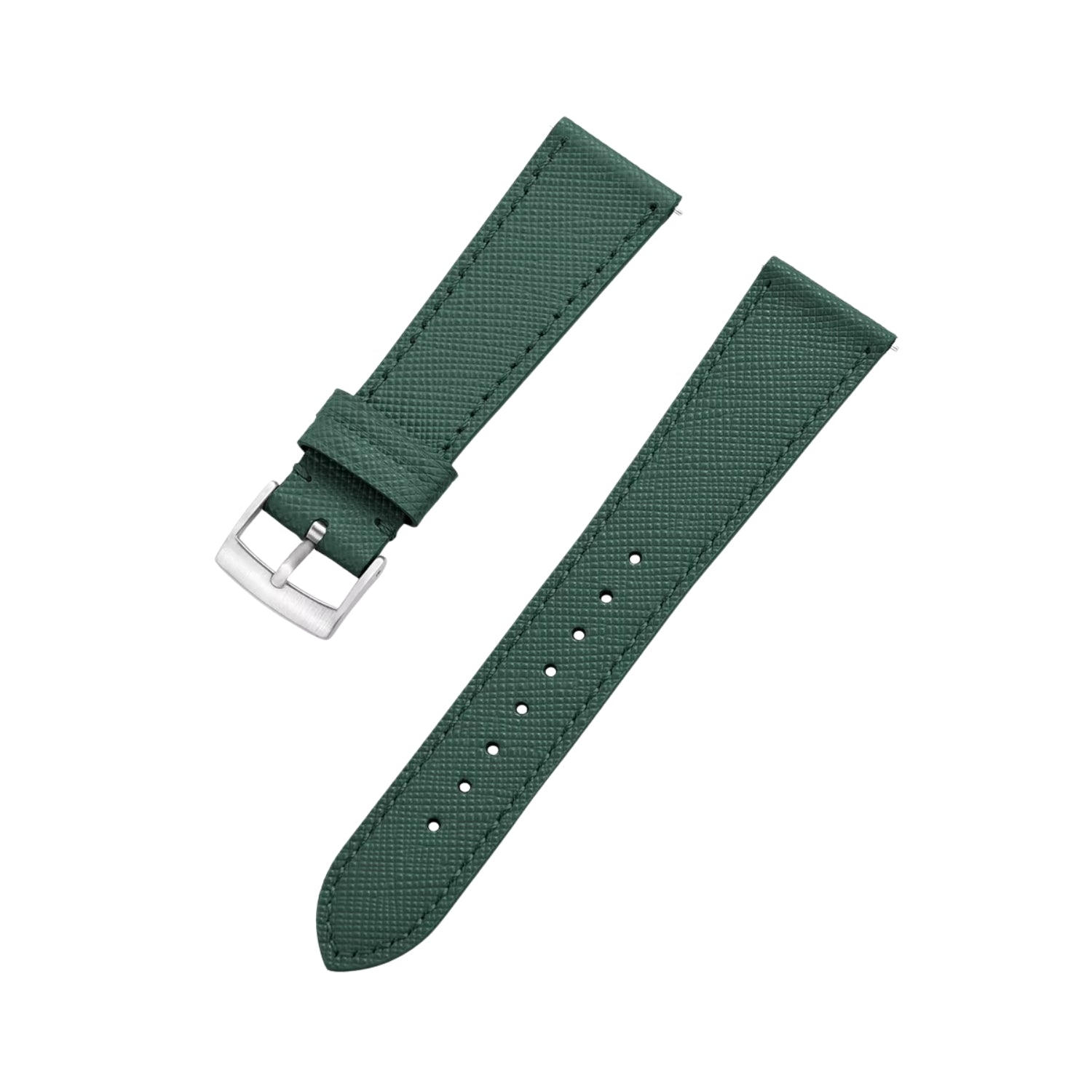 Green Leather Watch Strap – Handcrafted Replacement Band – Helvetus®