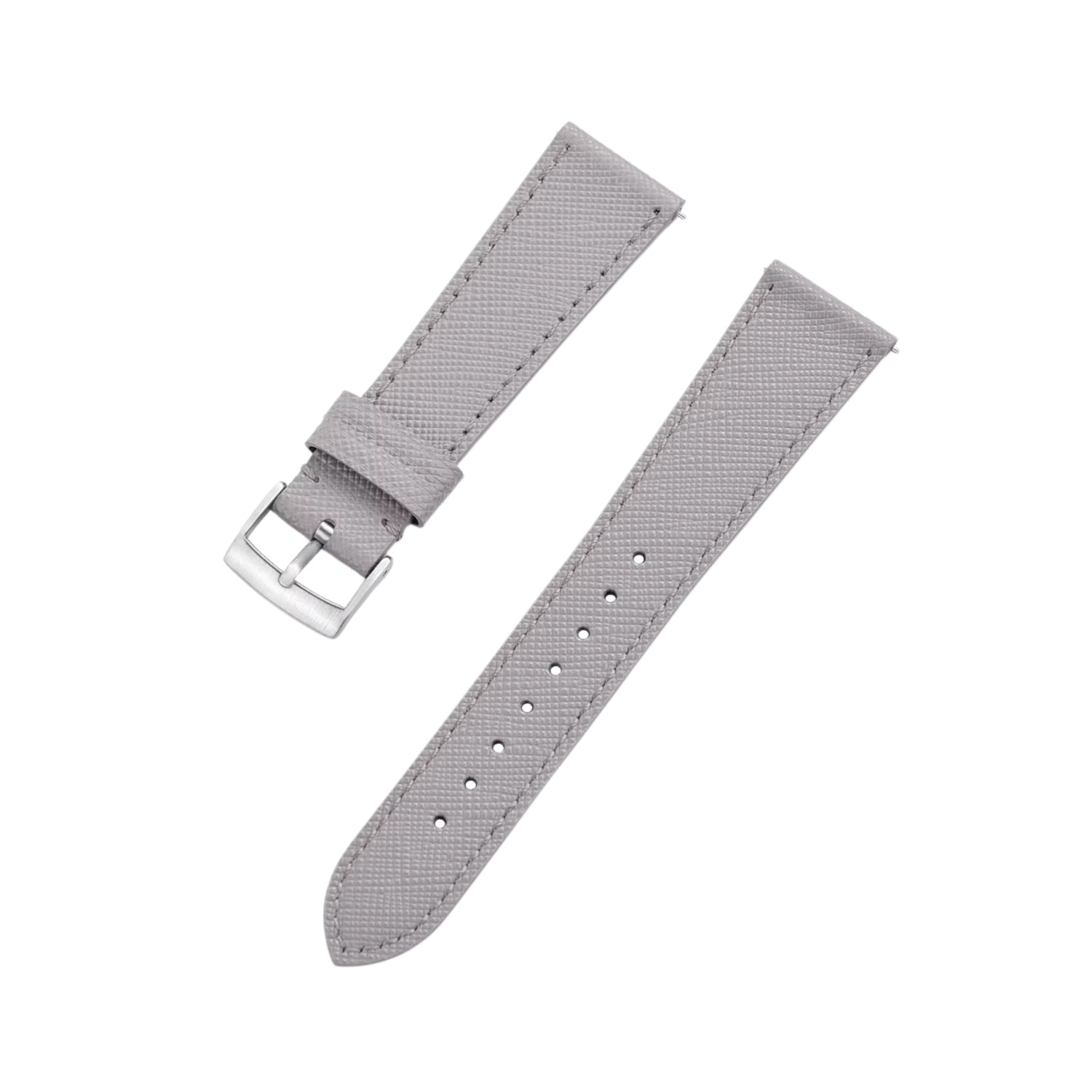 Grey Leather Watch Strap – Handcrafted Replacement Band – Helvetus®