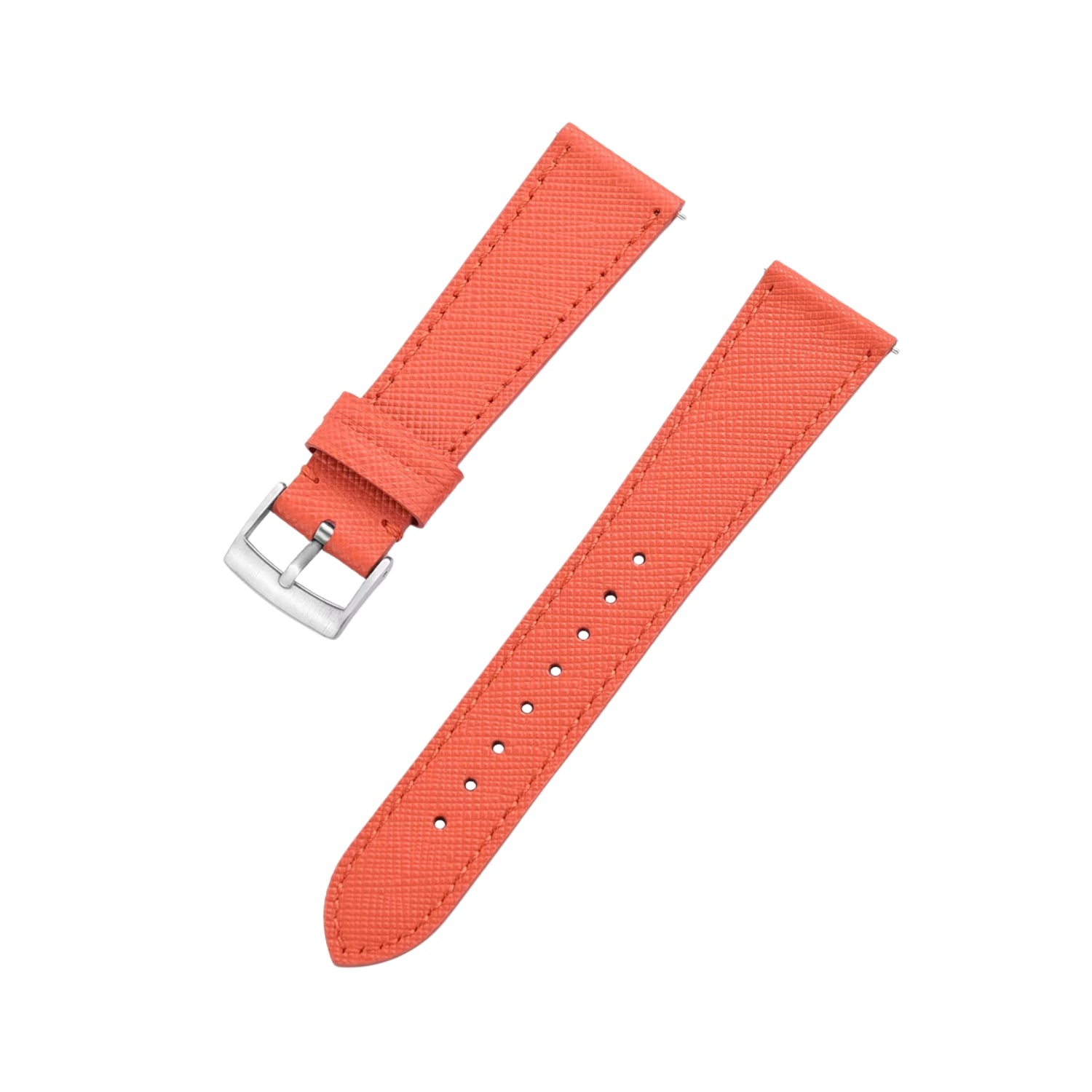 Orange Leather Watch Strap – Handcrafted Replacement Band – Helvetus®