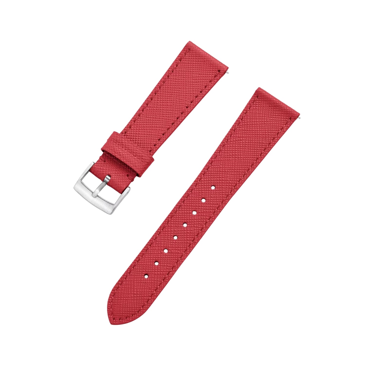 Red Leather Watch Strap – Handcrafted Replacement Band – Helvetus®