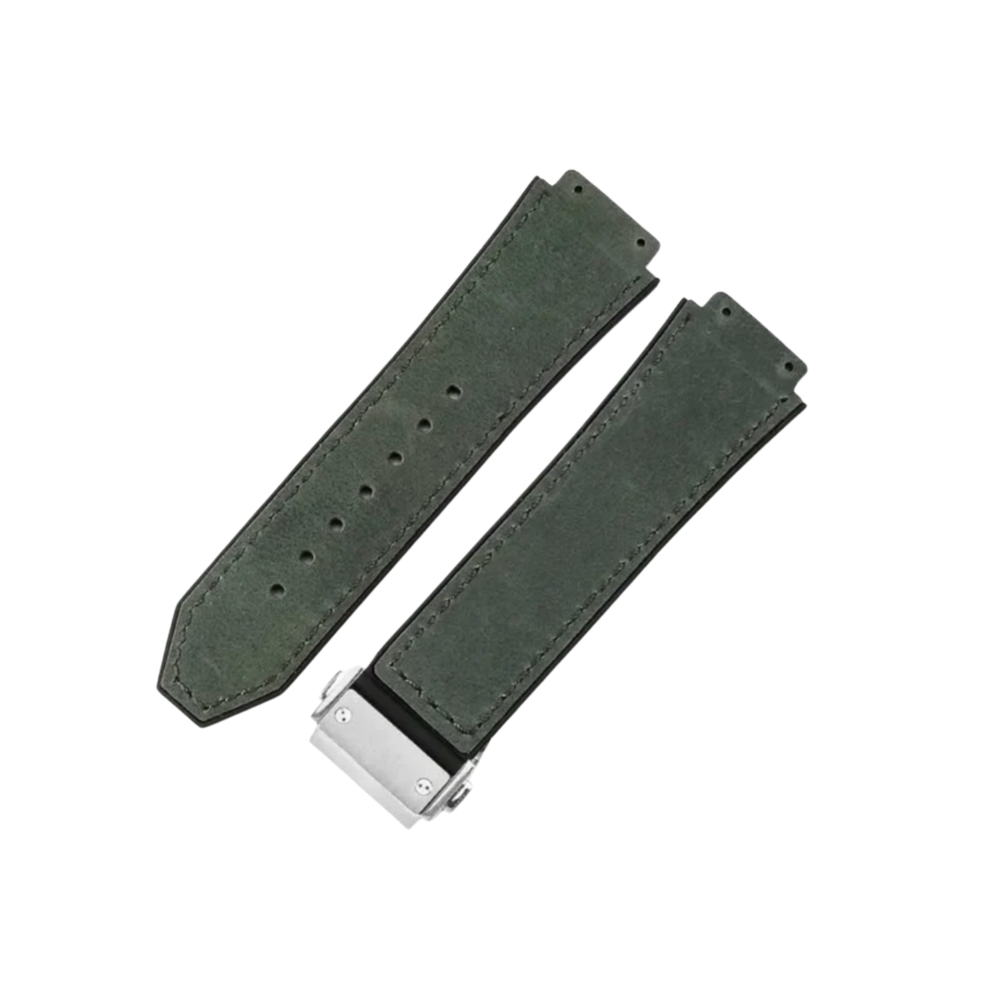 Suede Leather Strap - For Hublot Watch - Army Green - Helvetus