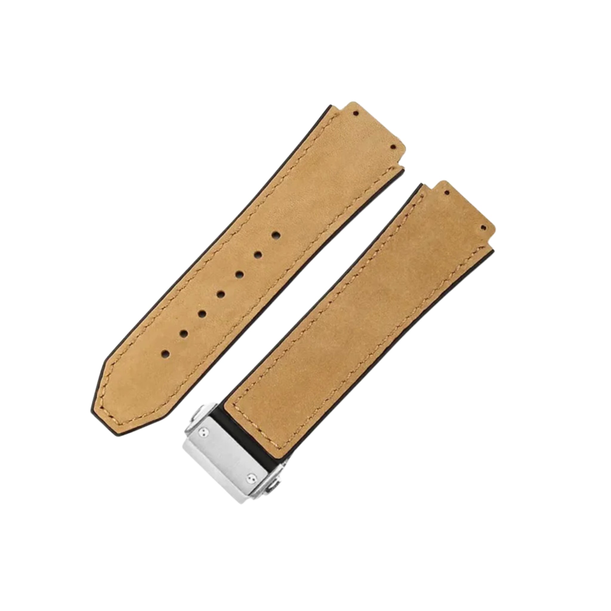 Suede Leather Strap - For Hublot Watch - Beige - Helvetus