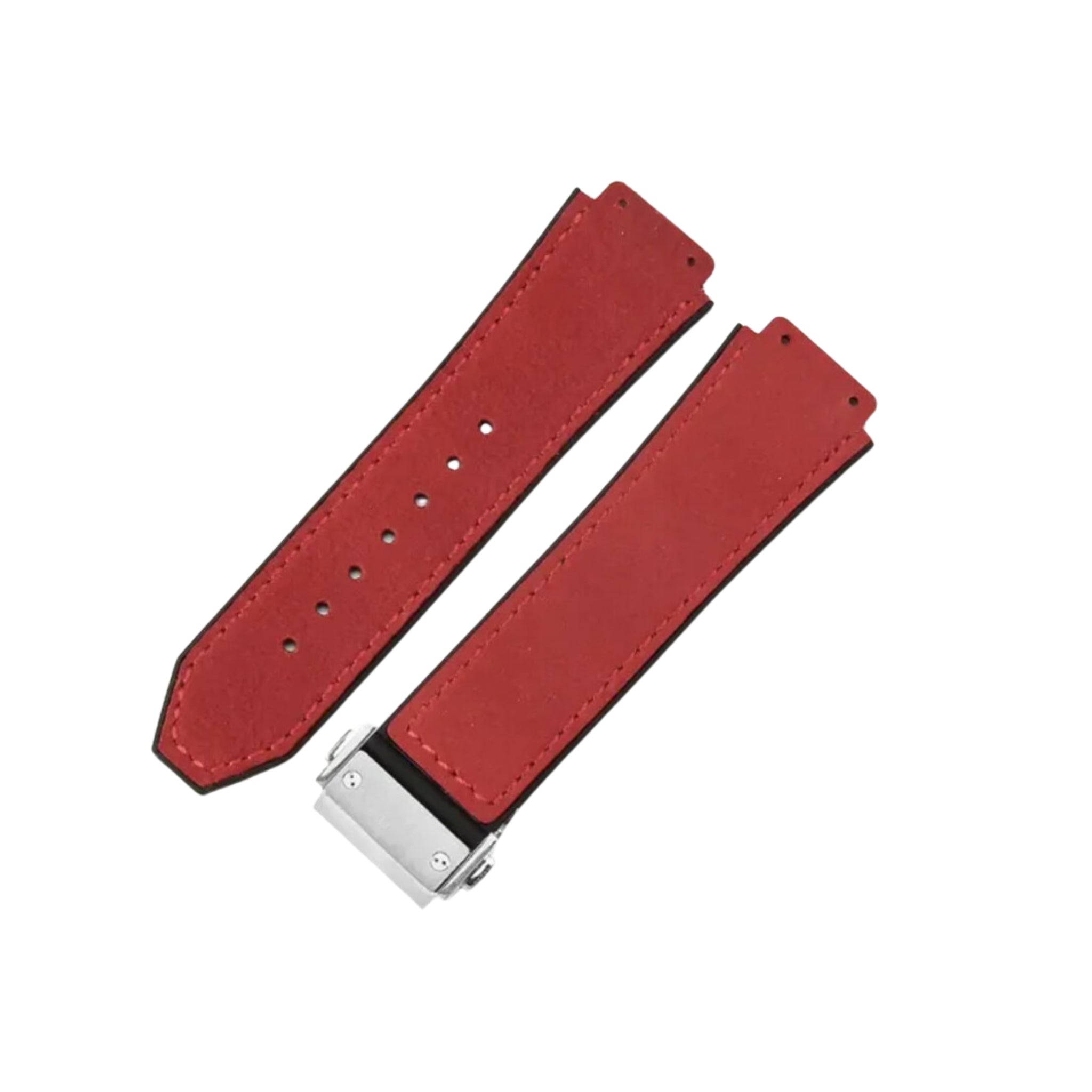 Suede Leather Strap - For Hublot Watch - Red - Helvetus