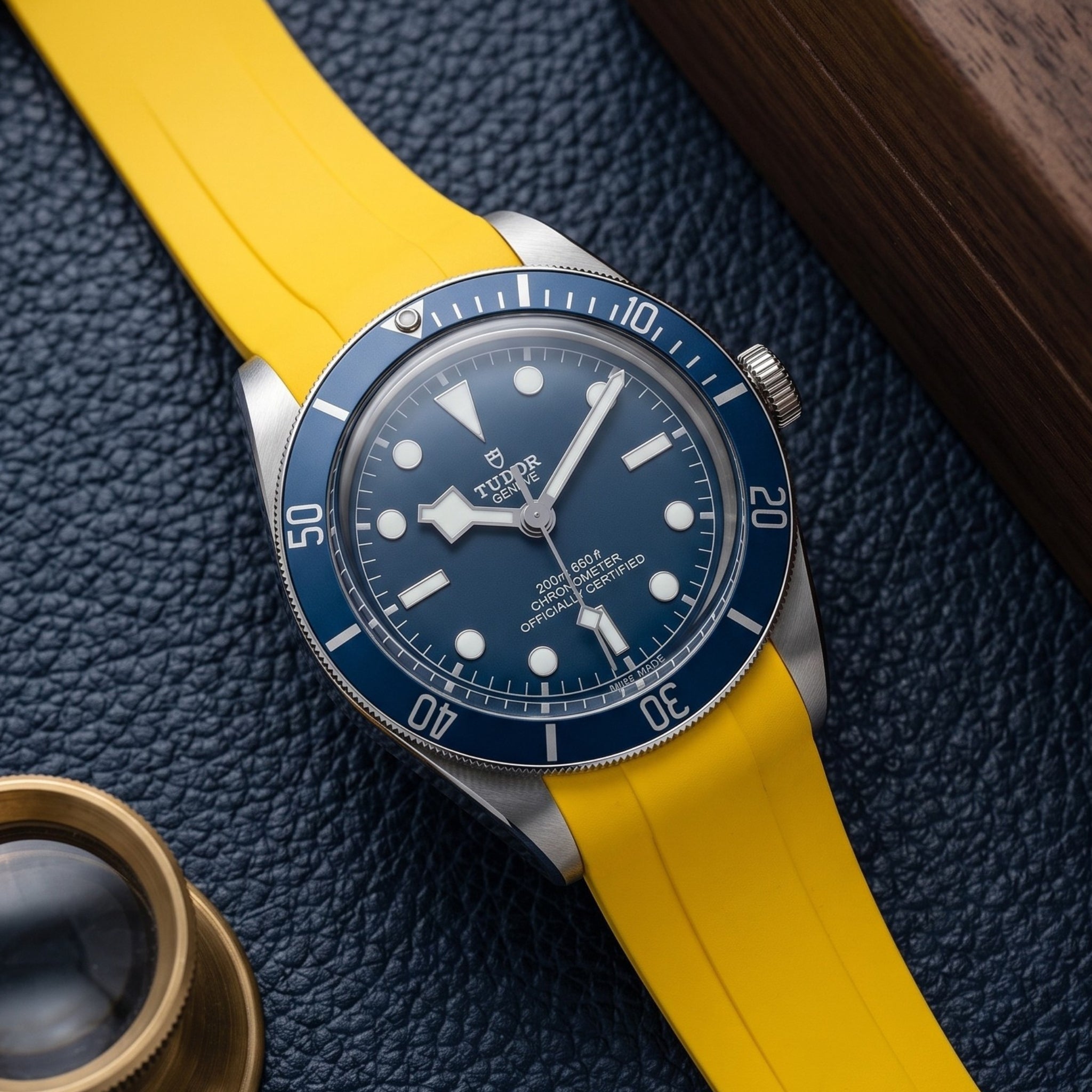 Correa de caucho - Para todos los modelos Tudor Black Bay - Amarillo