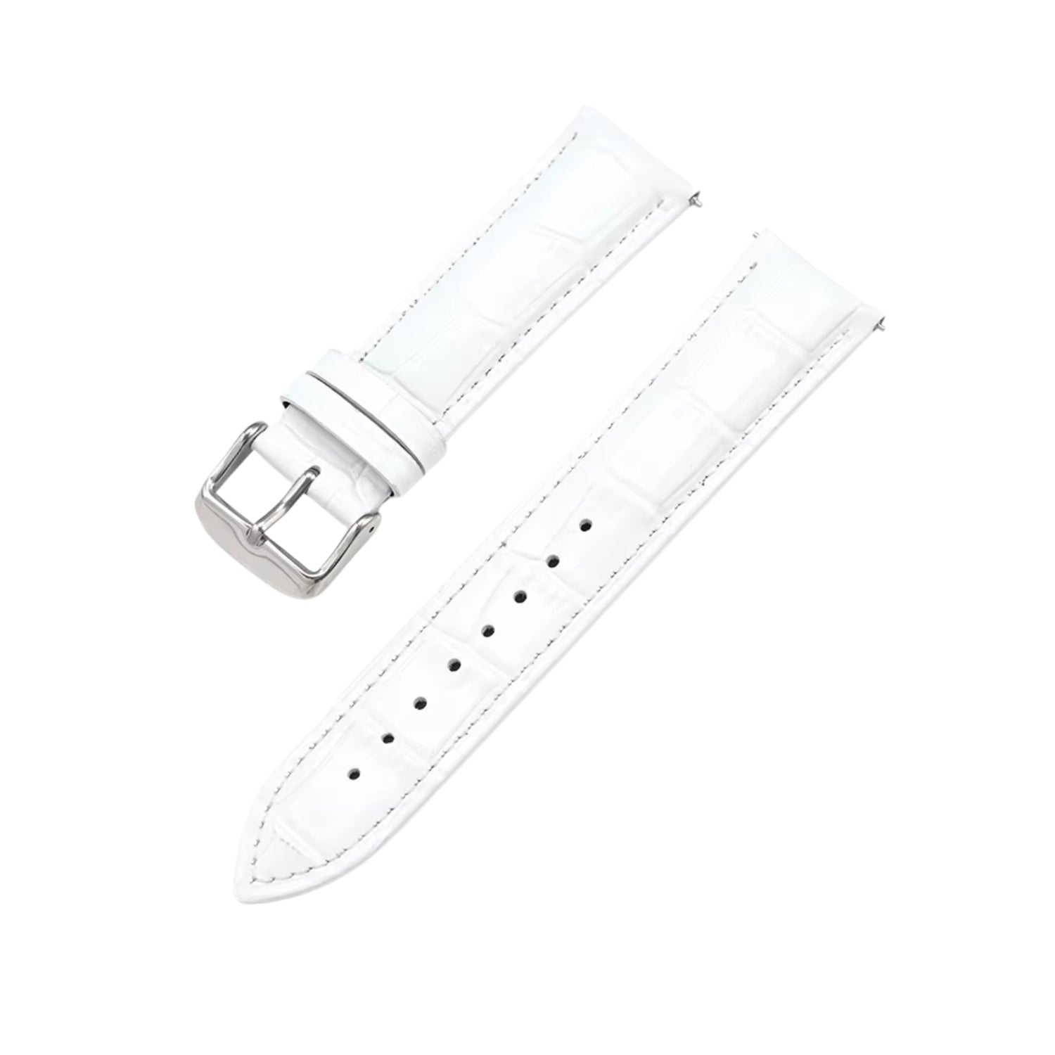 White Alligator Leather Watch Strap – Handcrafted Replacement Band – Helvetus®